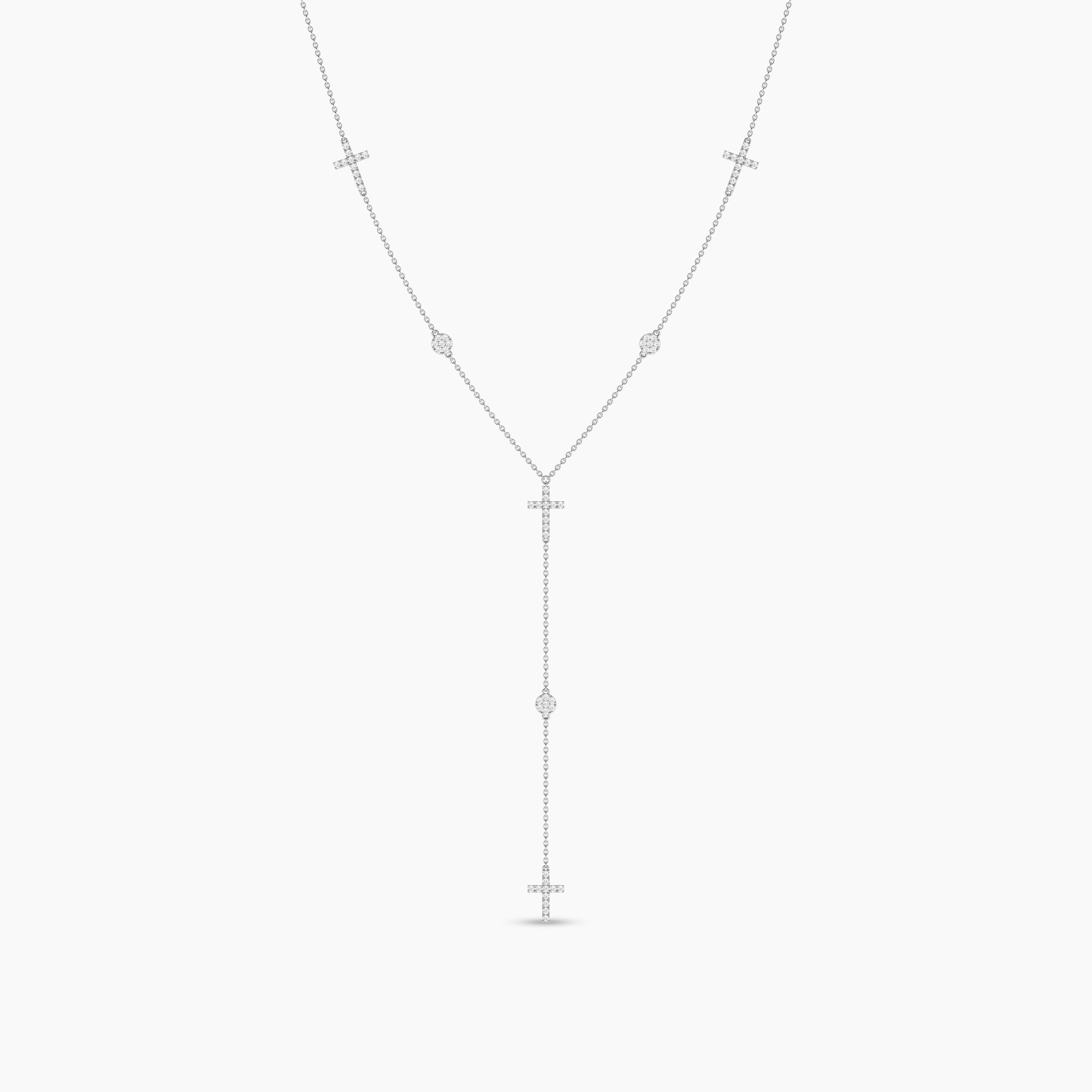 14k white gold cross necklace women's