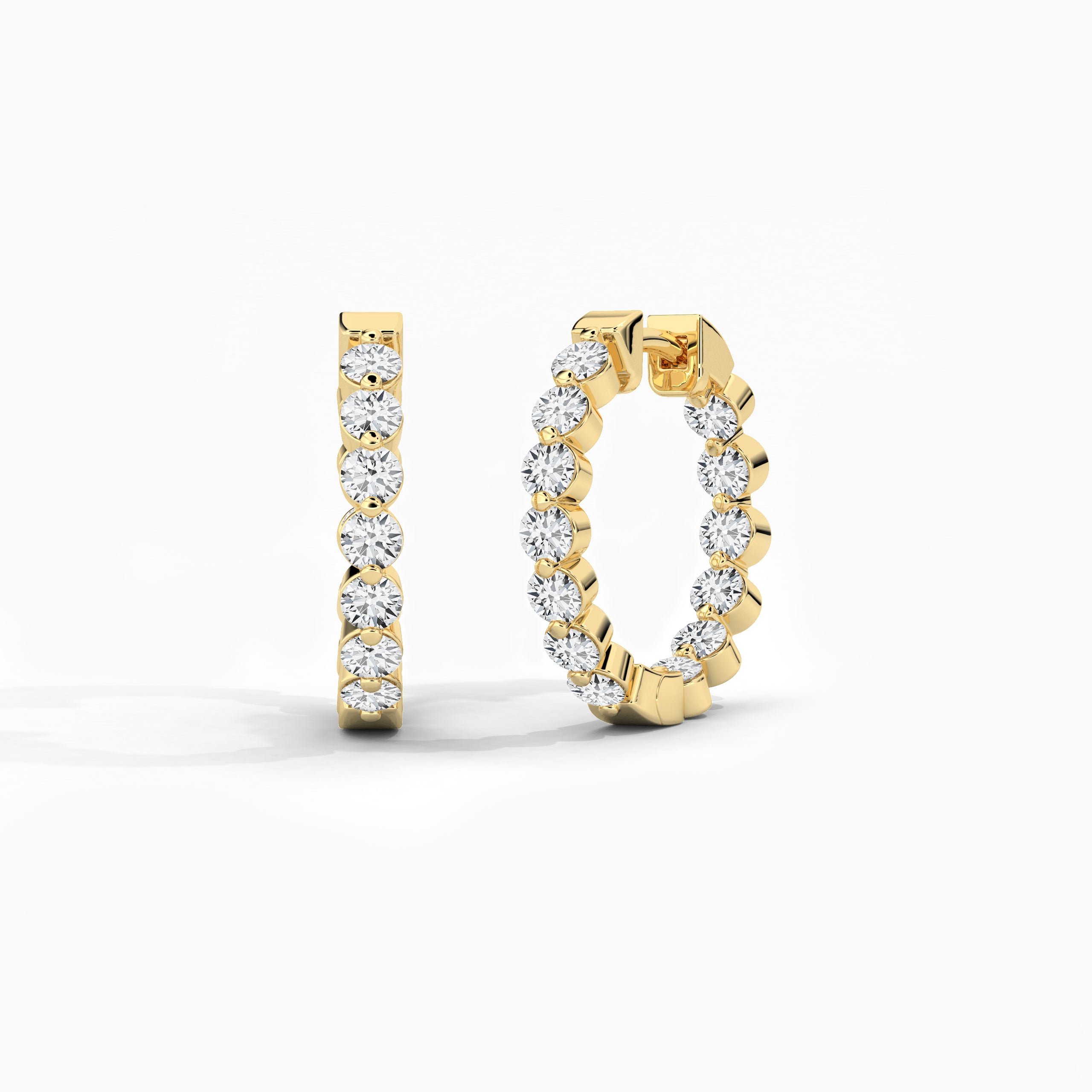 yellow gold hoop earring 