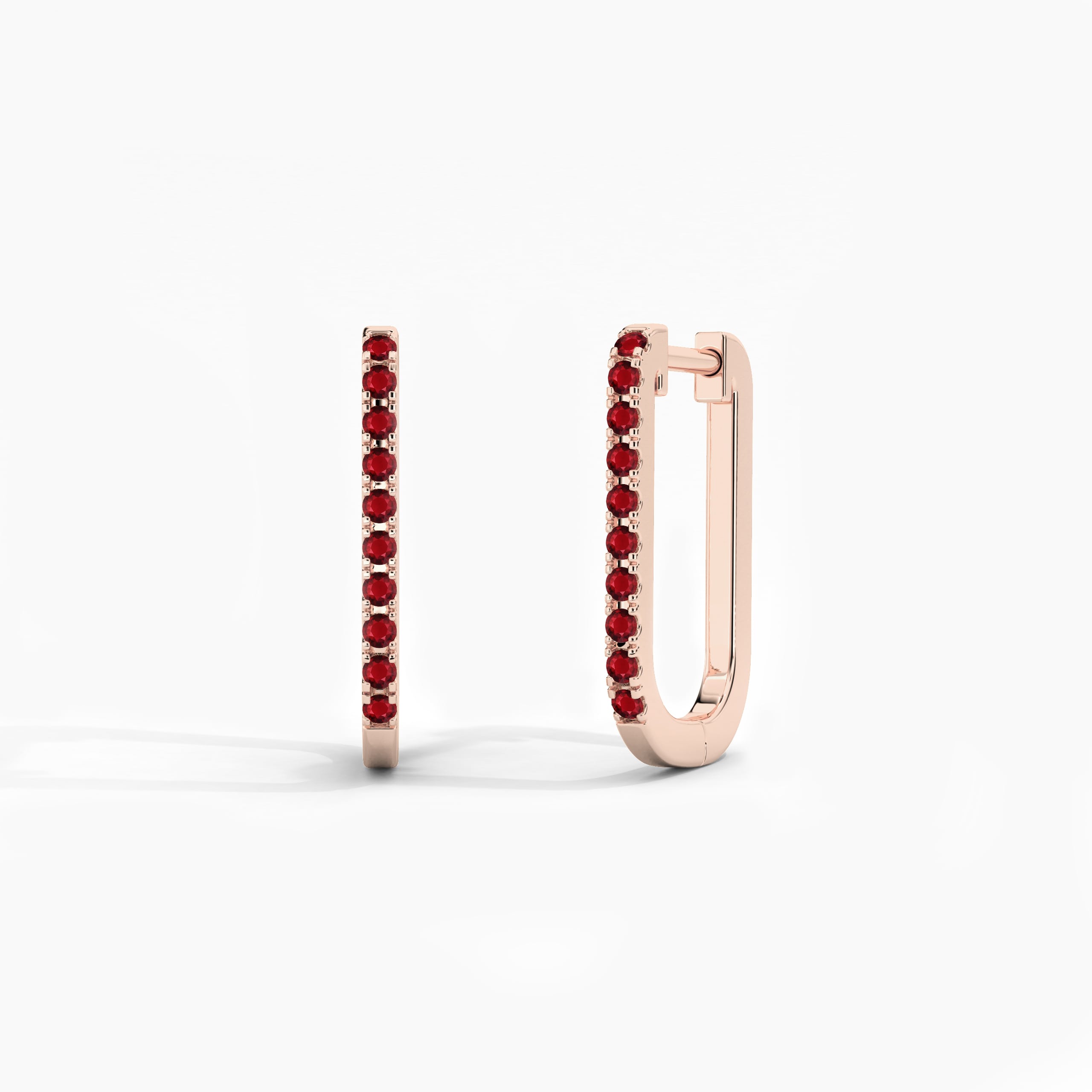 ruby cut diamond earring 