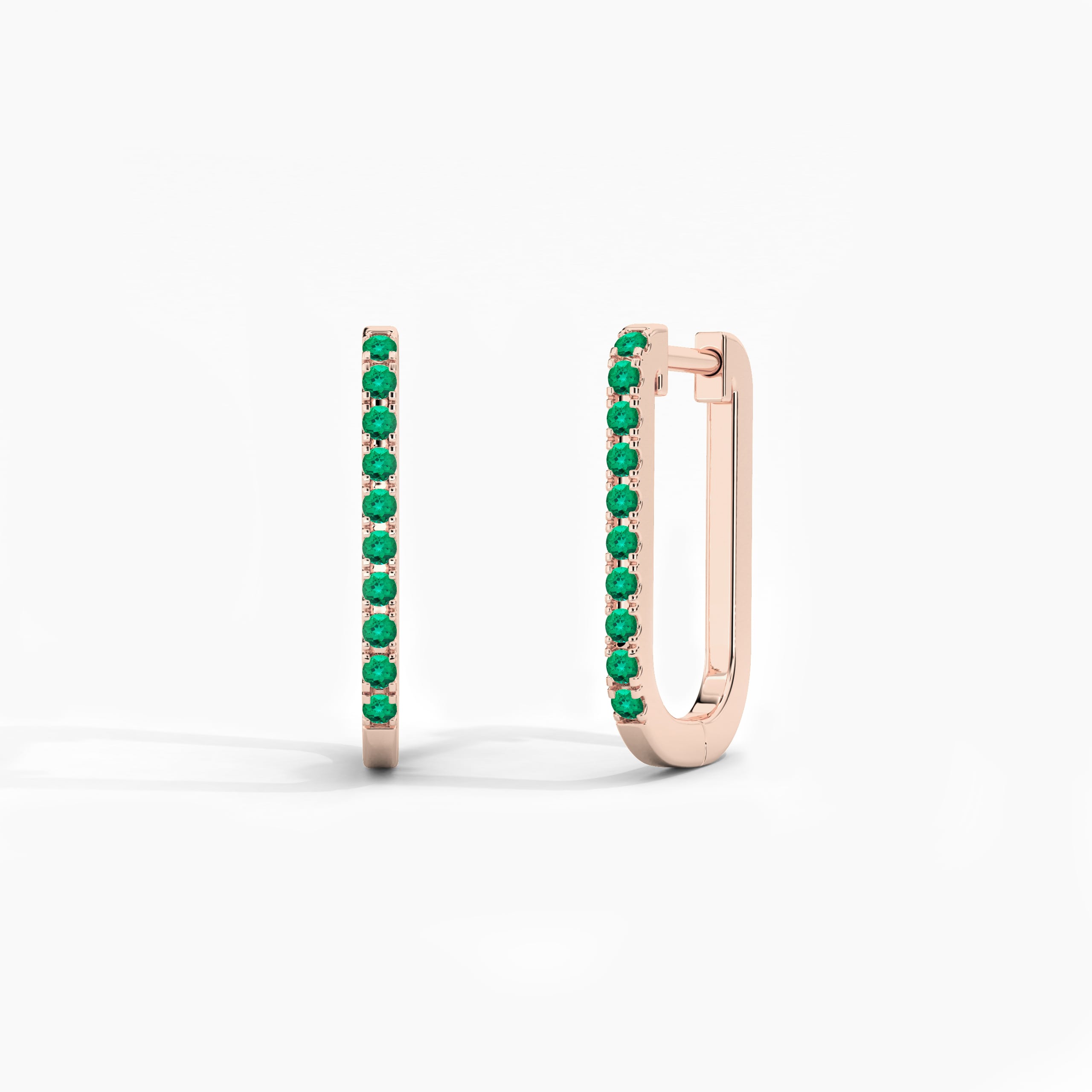 emerald hoop earring  