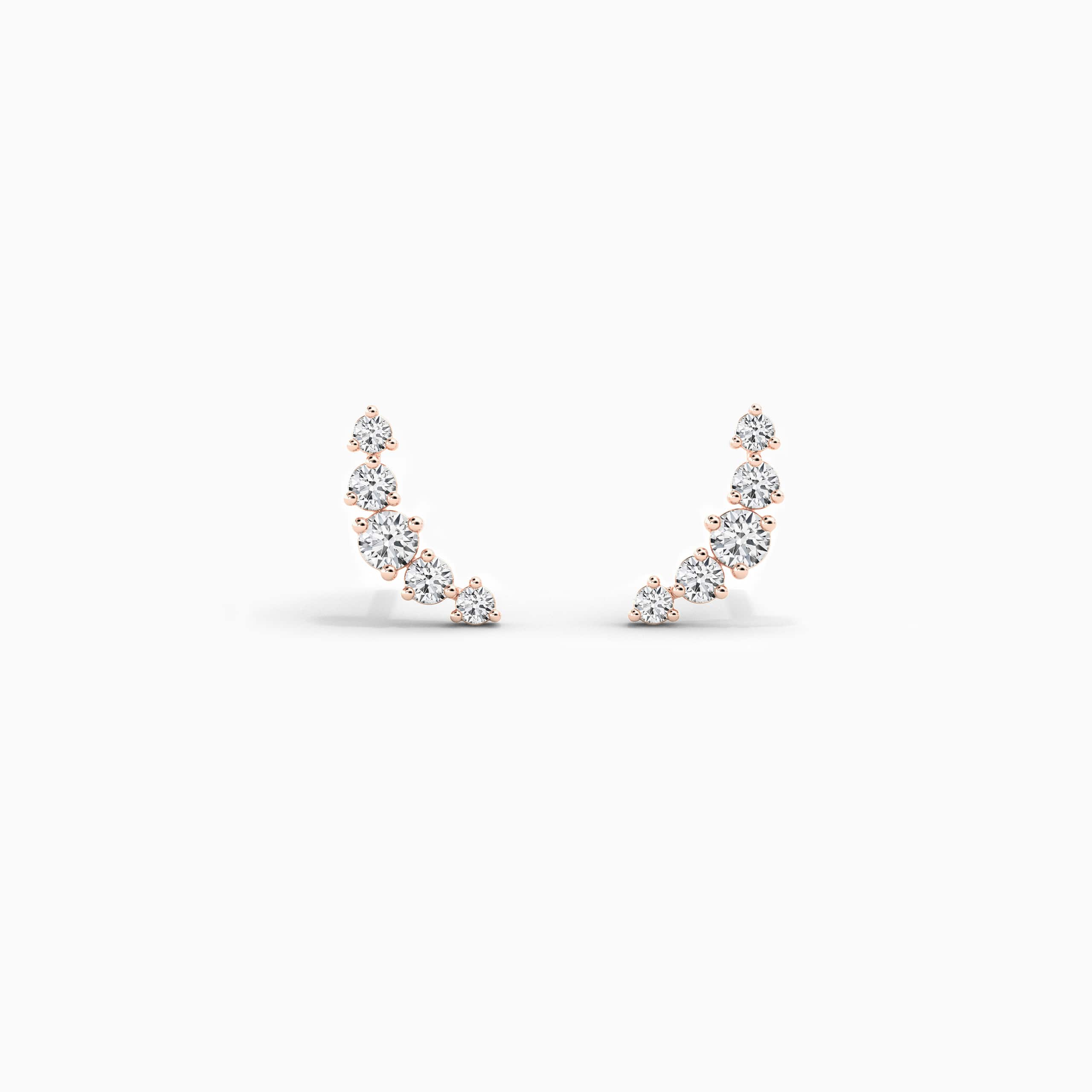 rose gold climber earring 