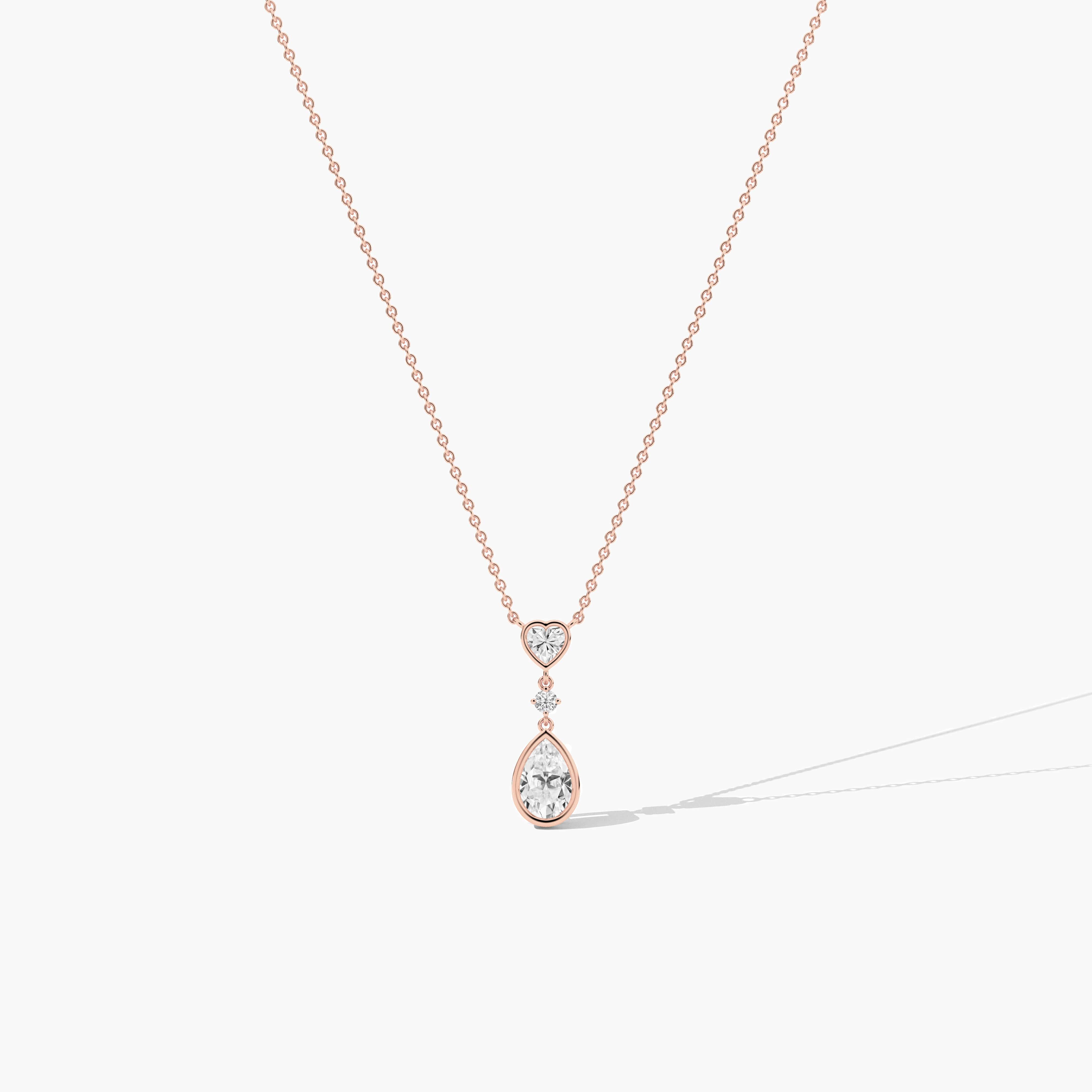 rose gold drop necklace 