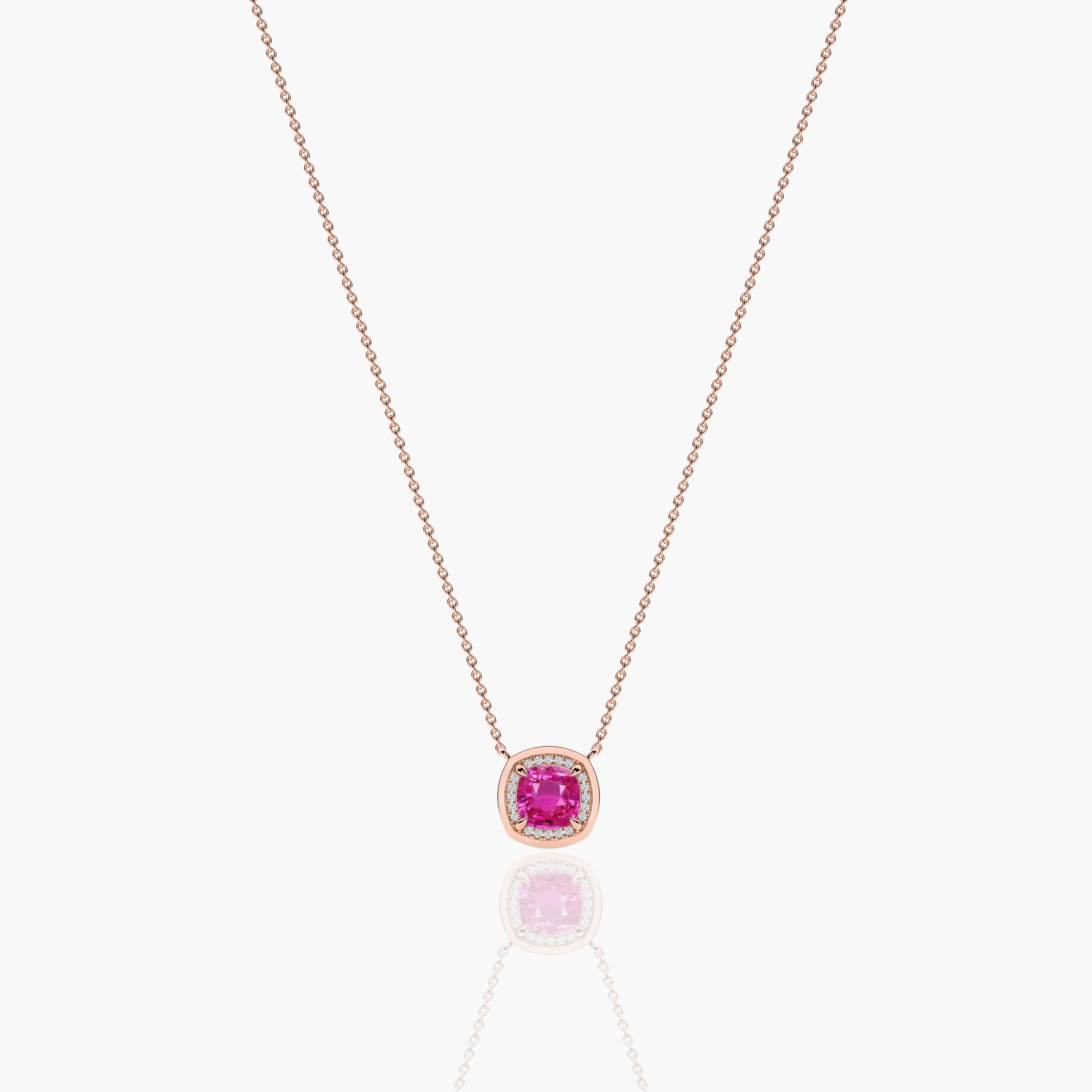 diamond sapphire necklace​