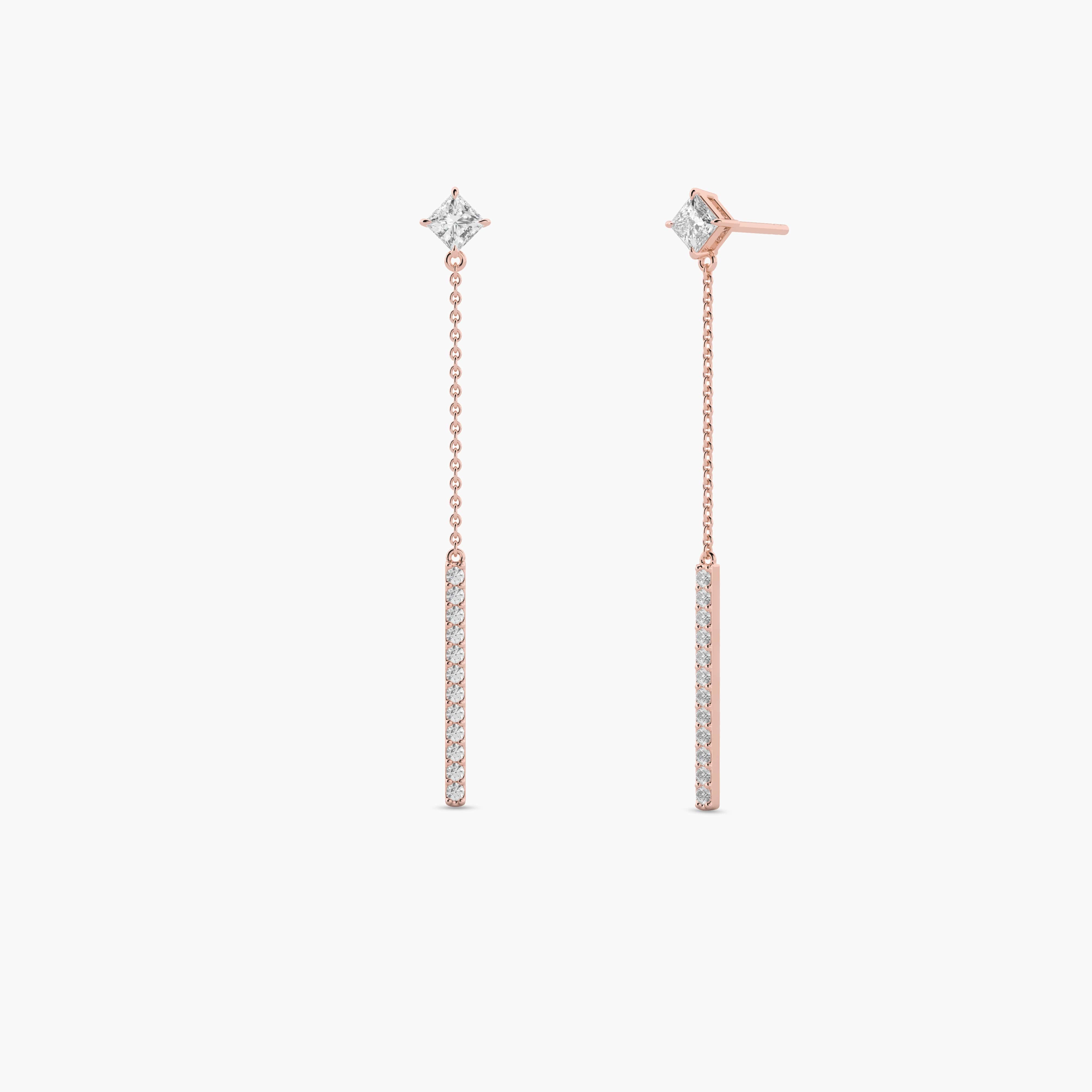 single diamond drop earrings