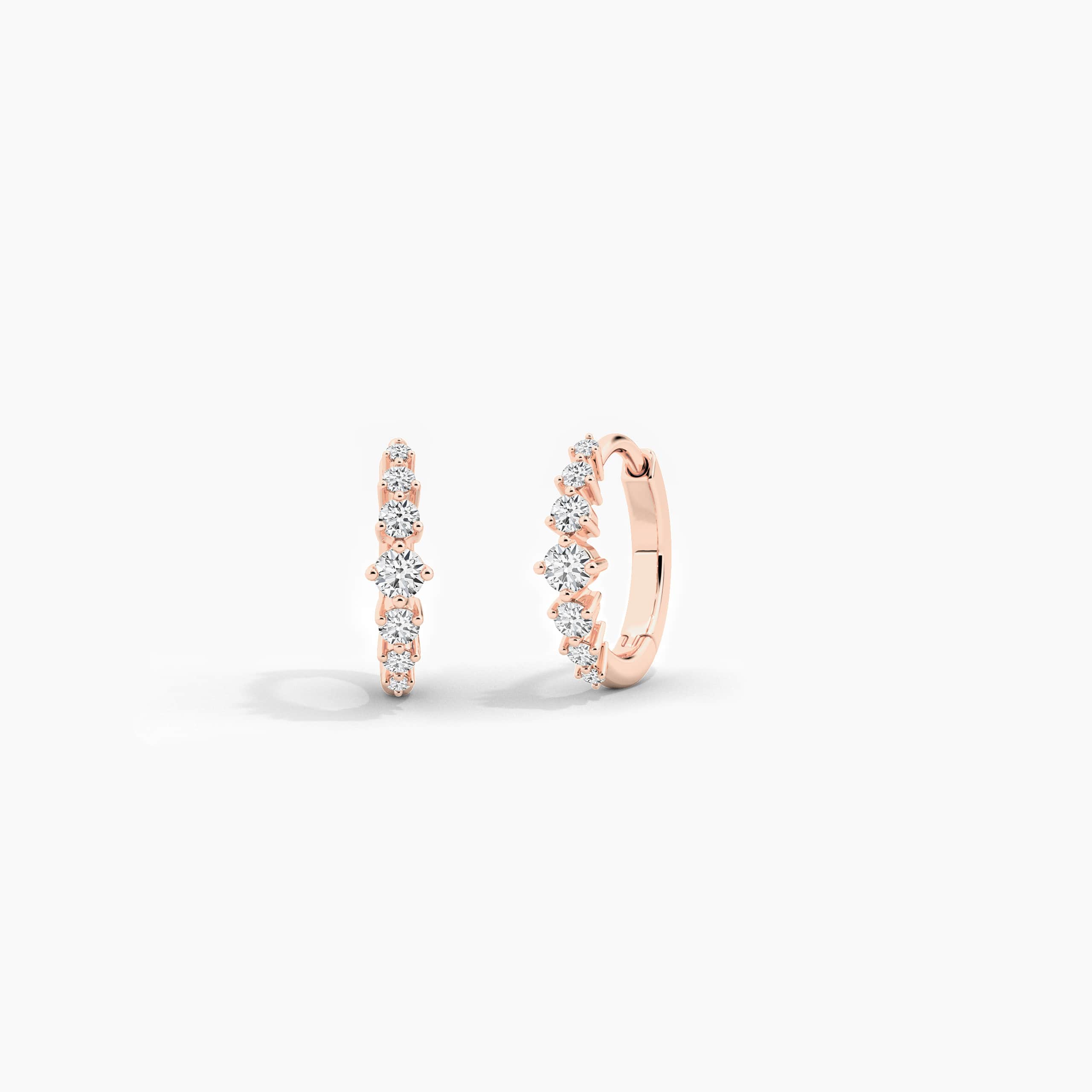 rose gold hoop earring 