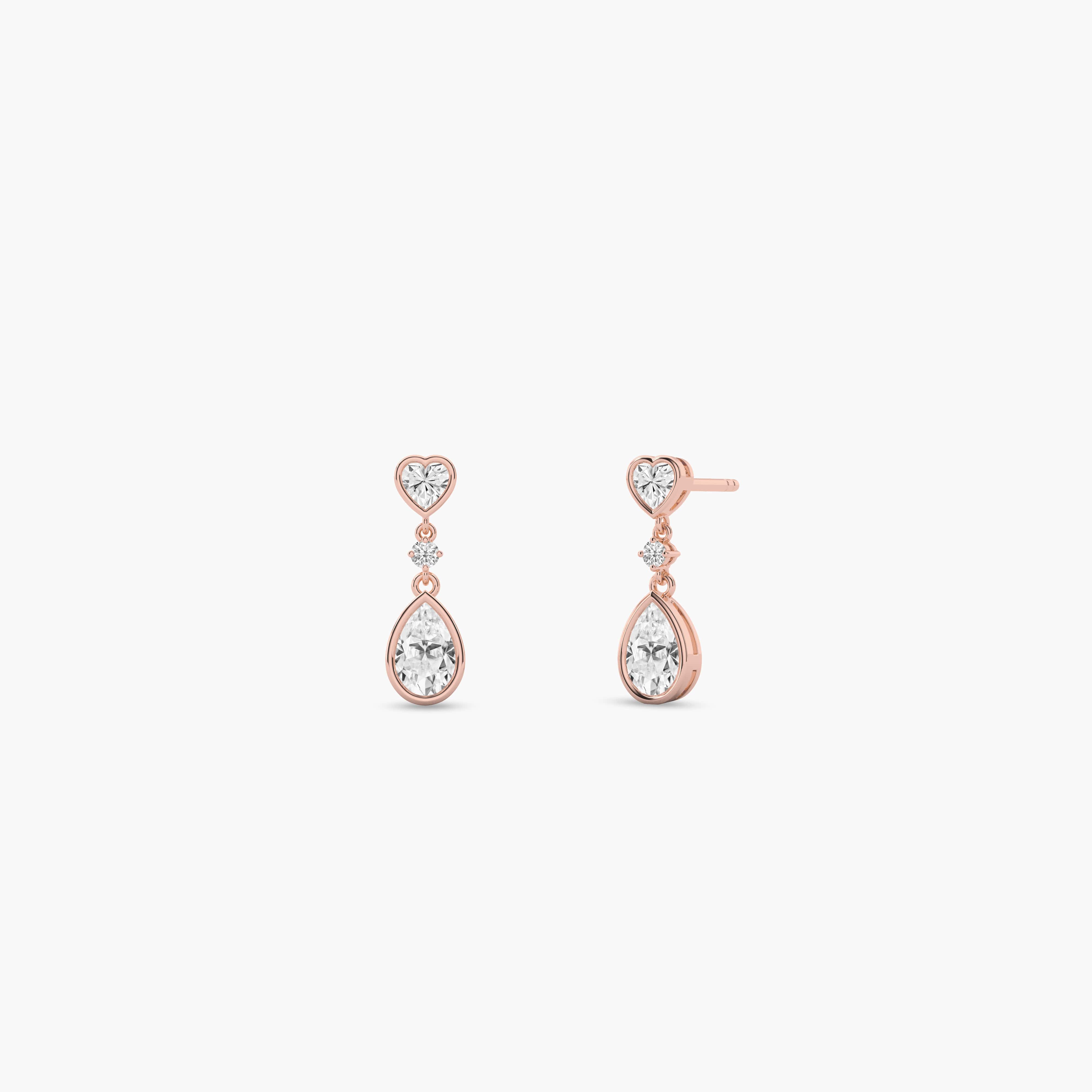 drop diamond earring