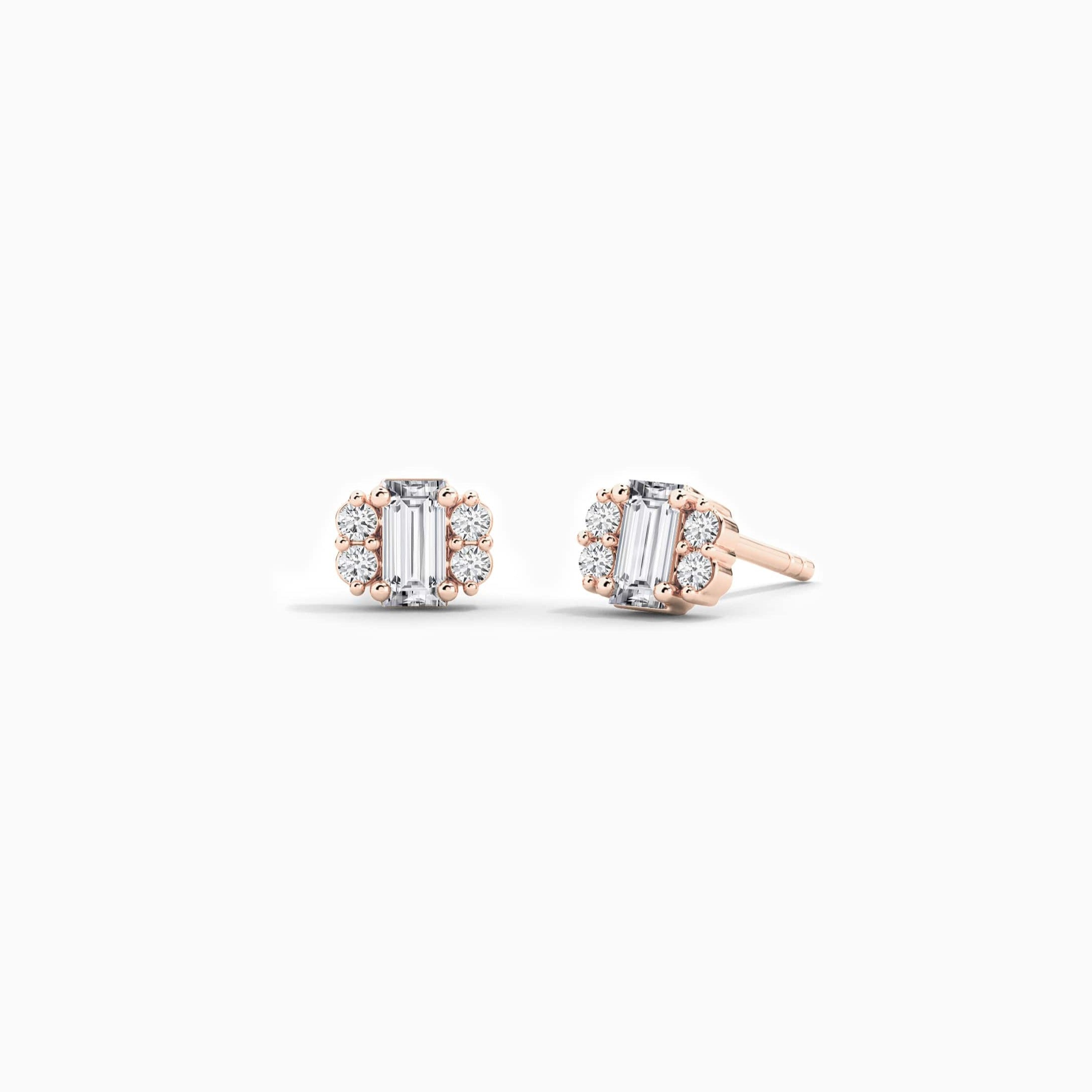 rose gold fashion diamond earring 