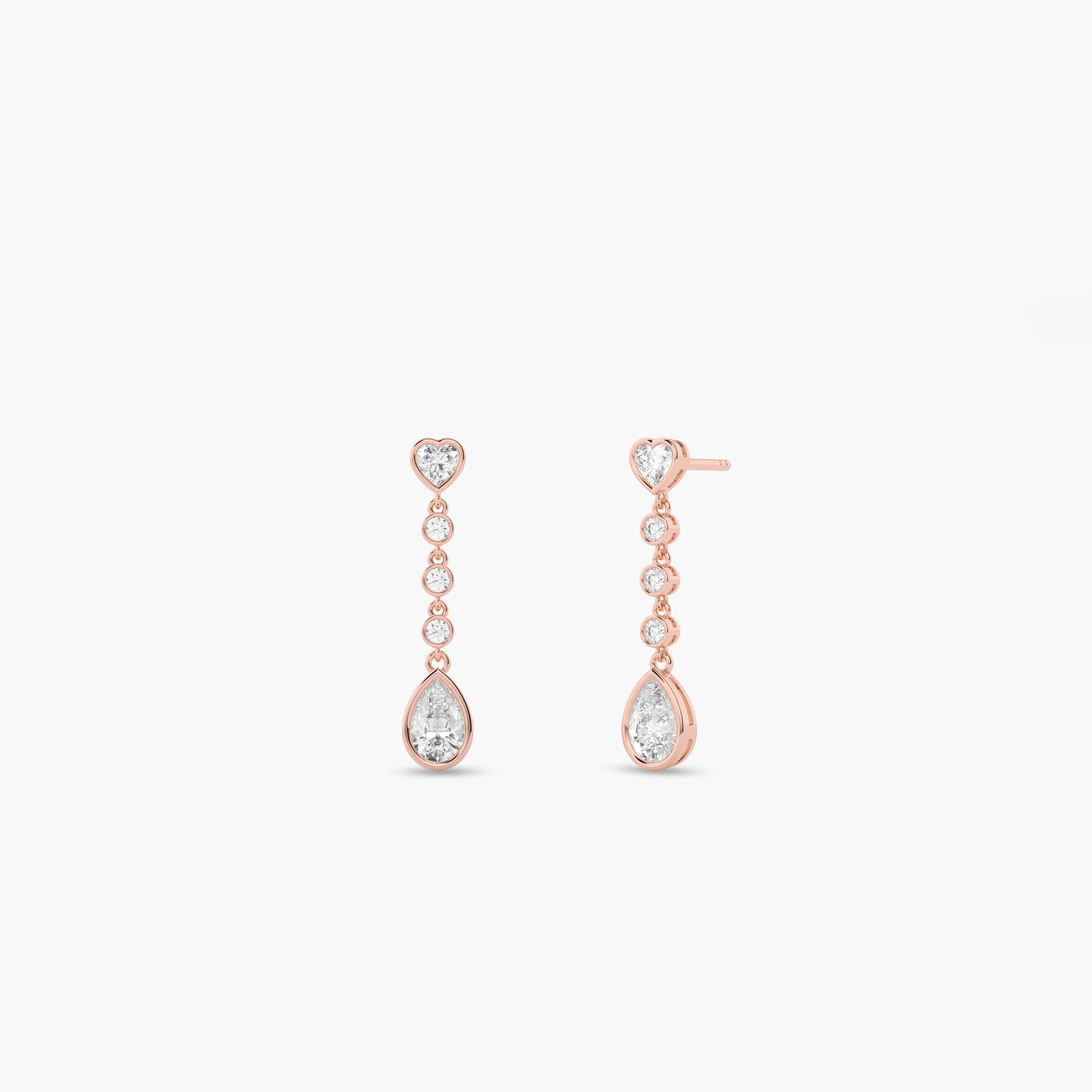 yellow gold diamond earrings