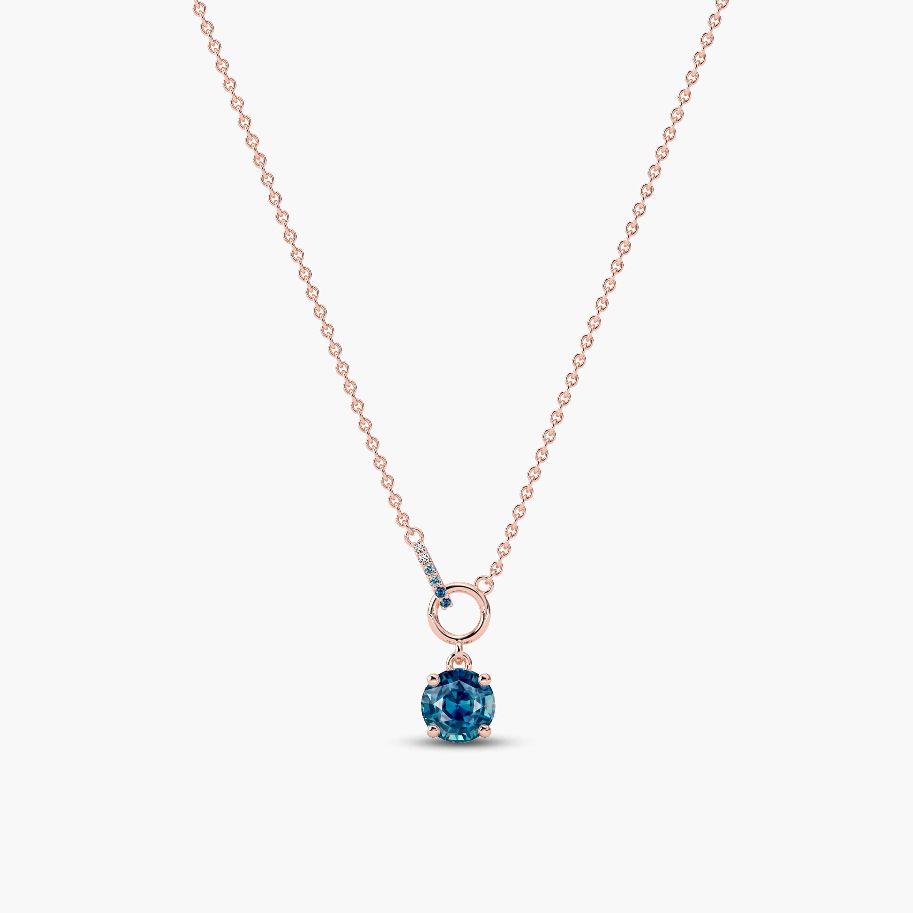 interlocking round diamond necklace​