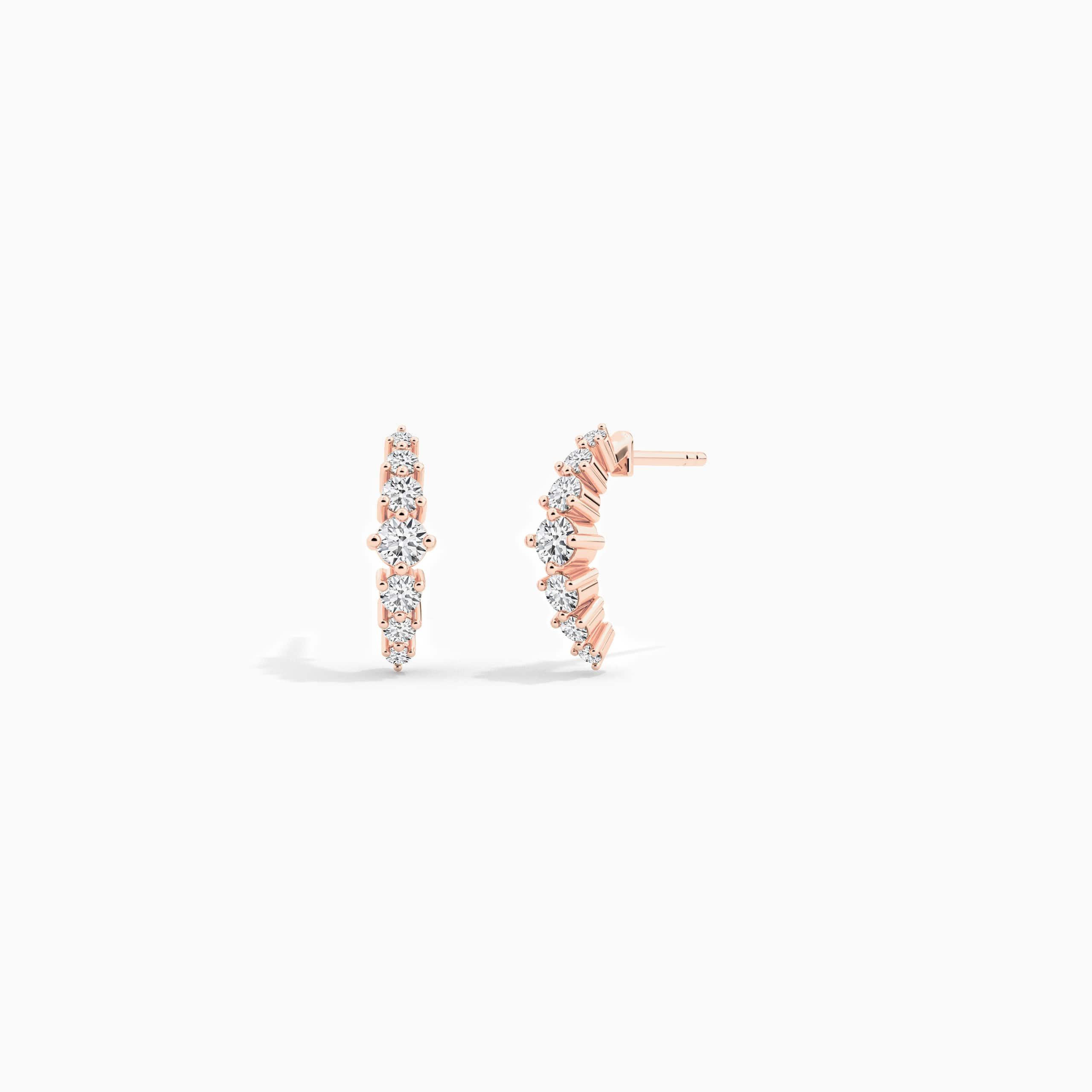 rose gold huggie earring 