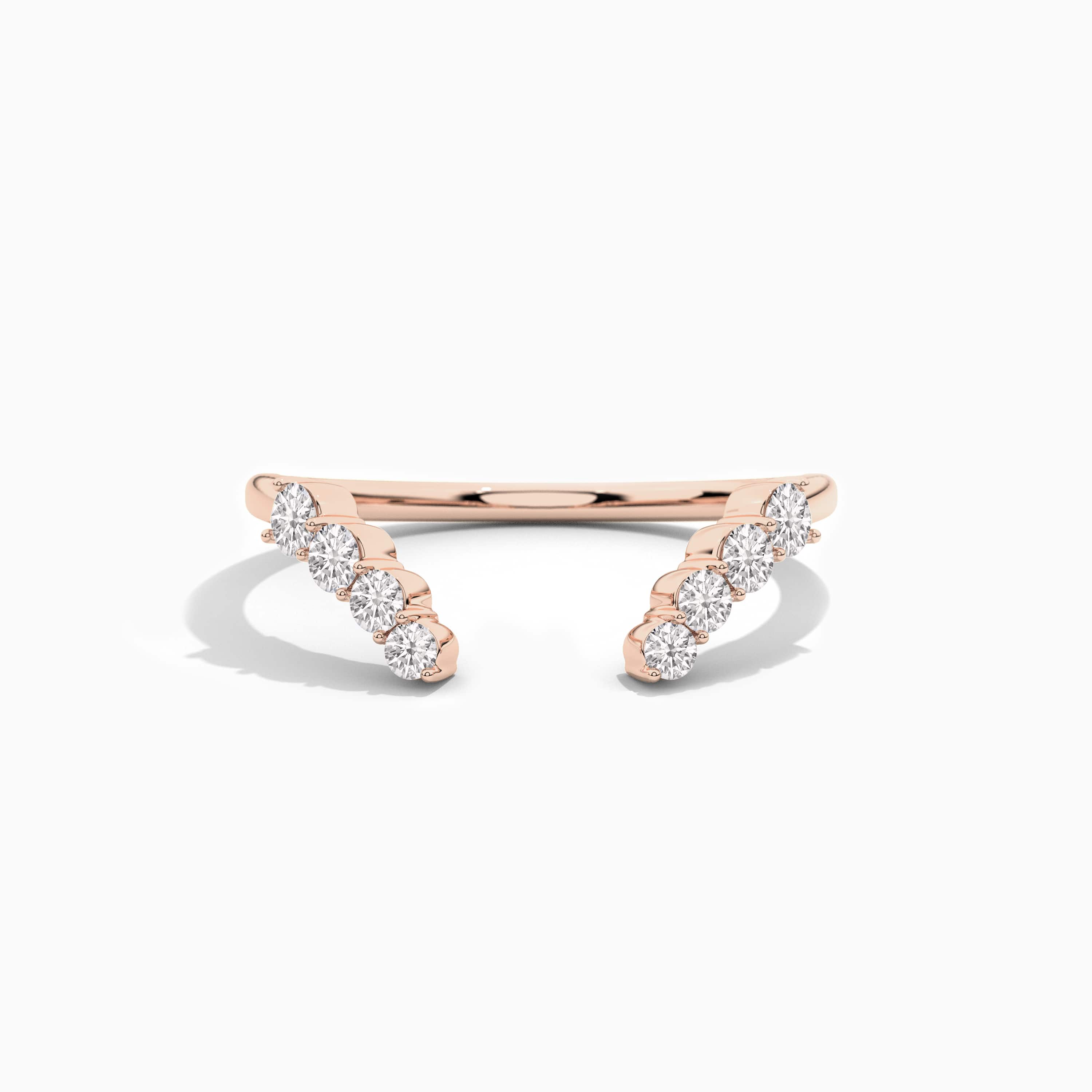 rose gold moissanite diamond open ring