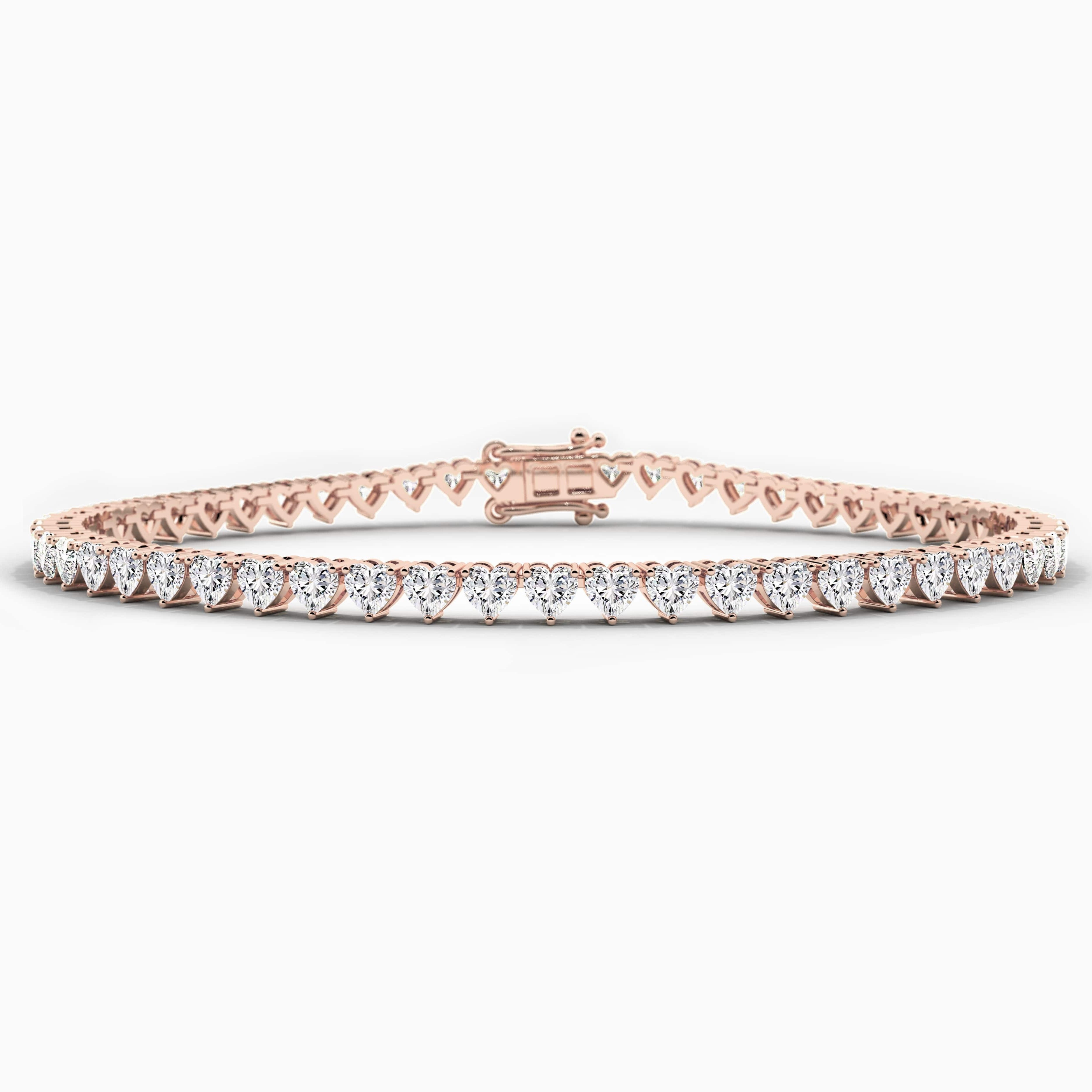 rose gold moissanite diamond bracelet 