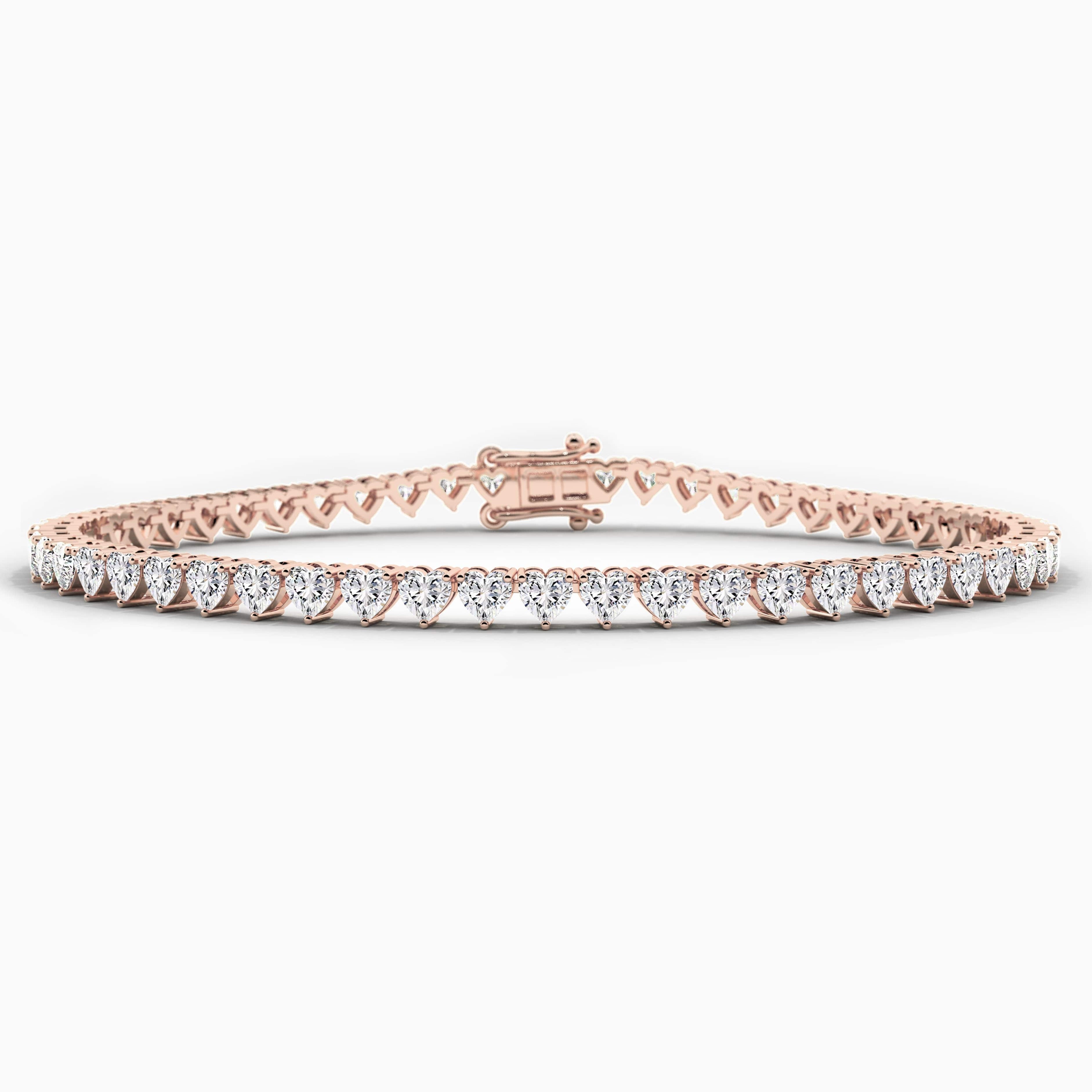 rose gold moissanite diamond bracelet 