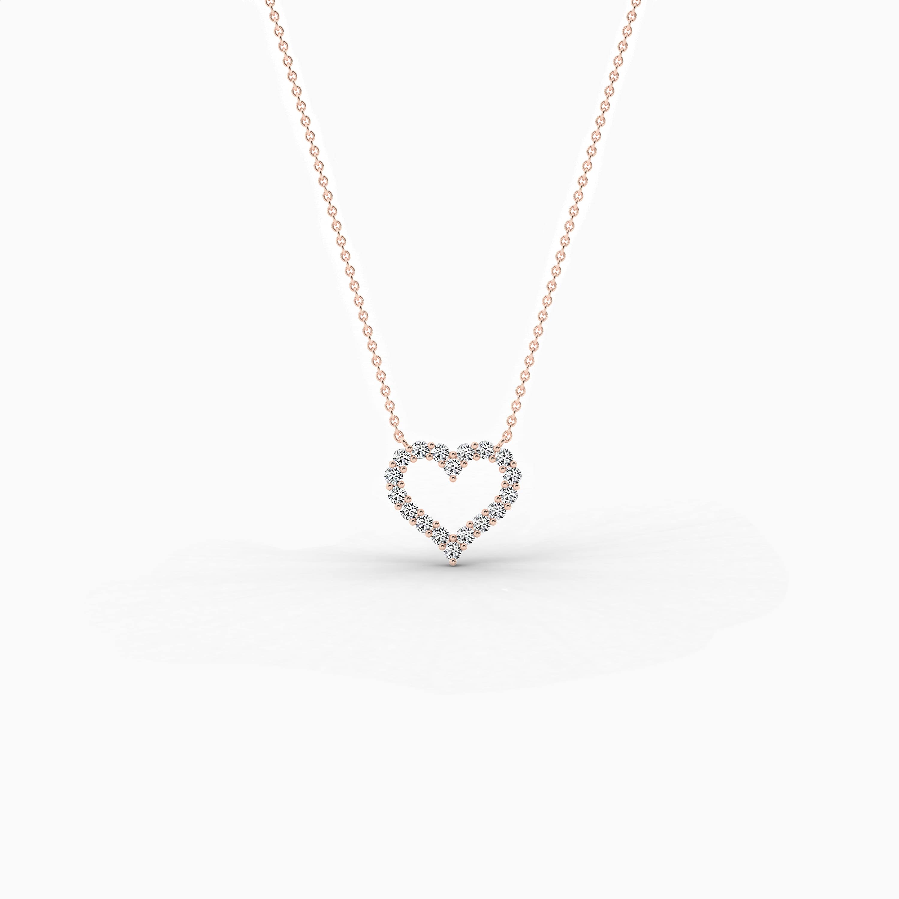 Rose gold lab grown diamond necklace for woman 