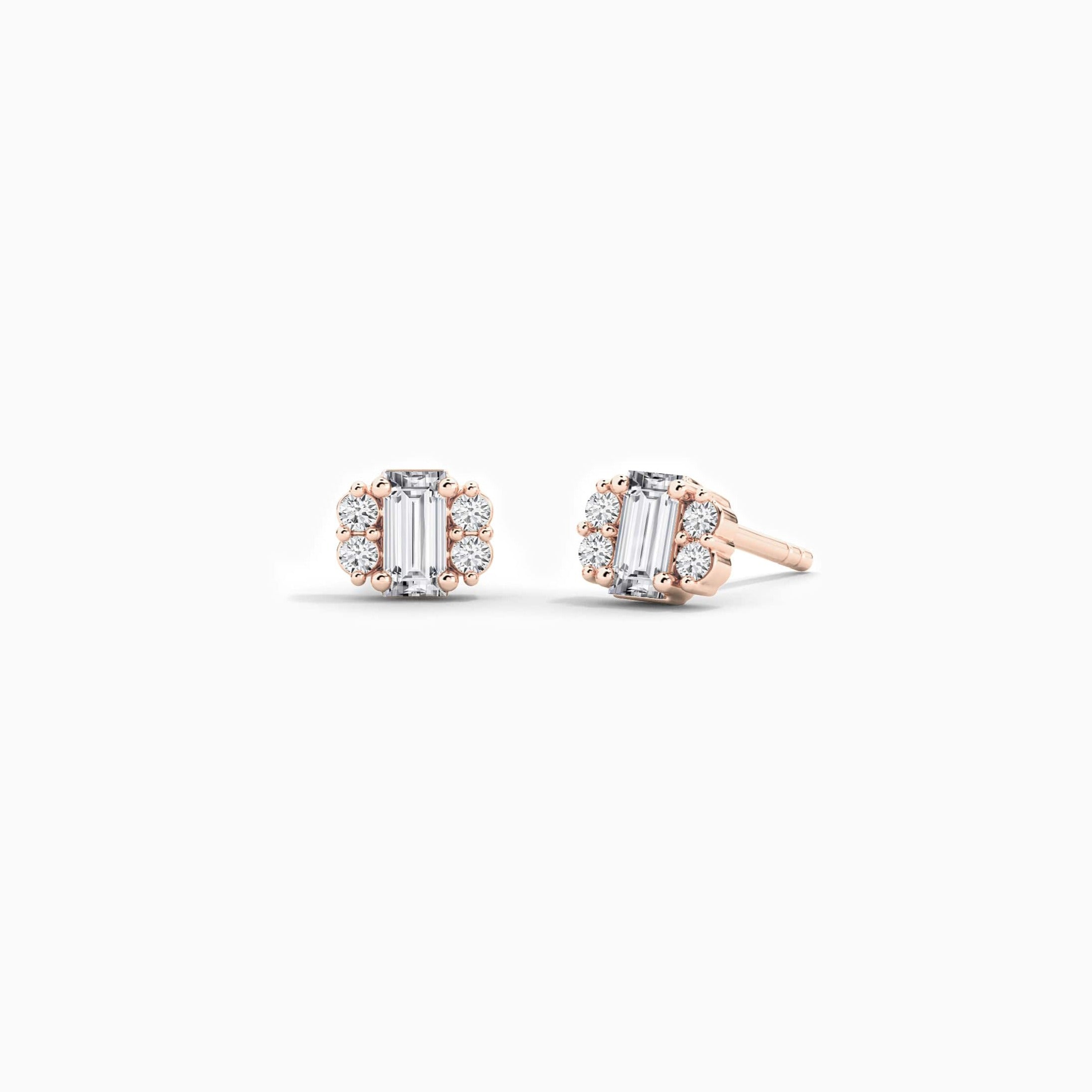 rose gold fashion diamond earring 