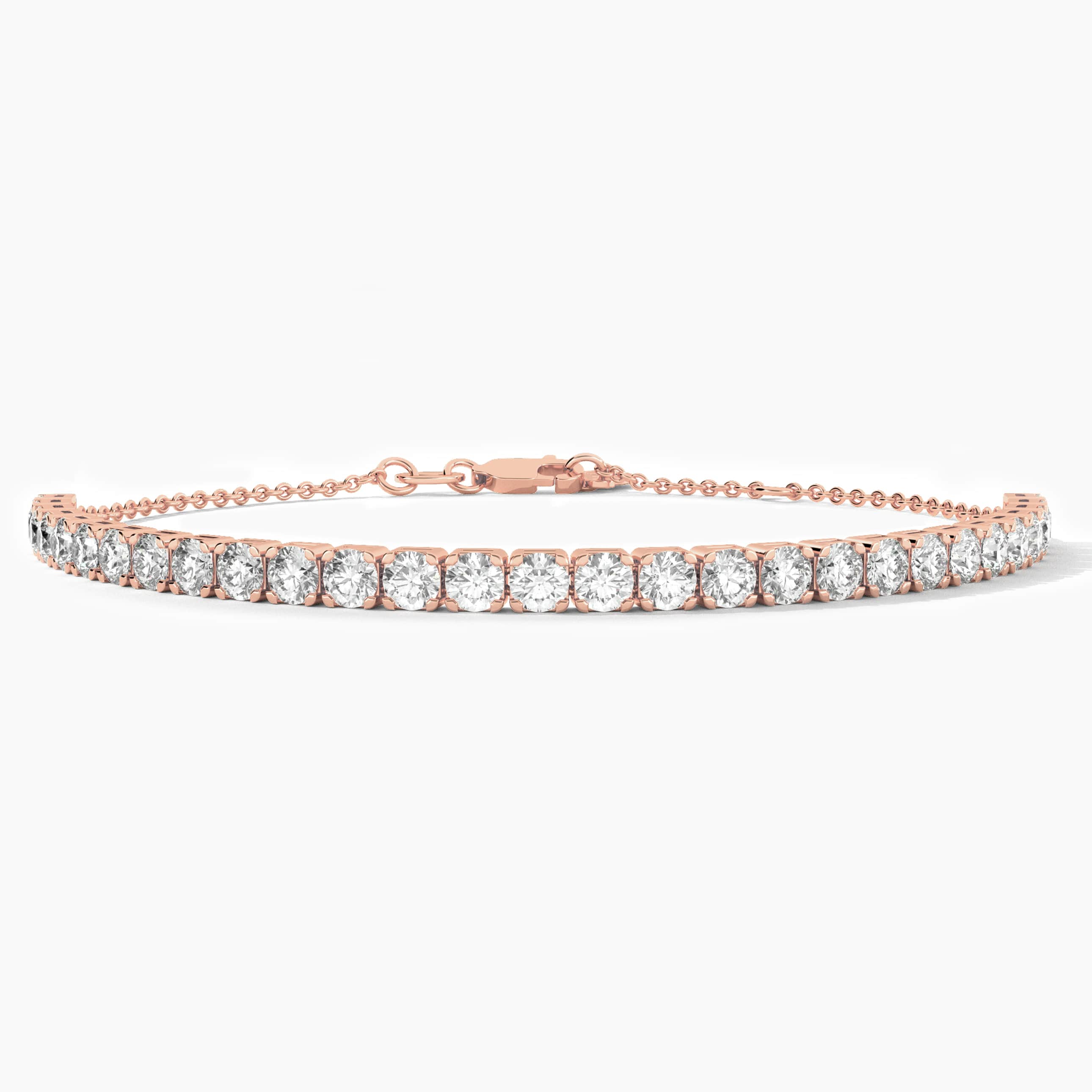 diamond tennis bracelet 14k rose gold