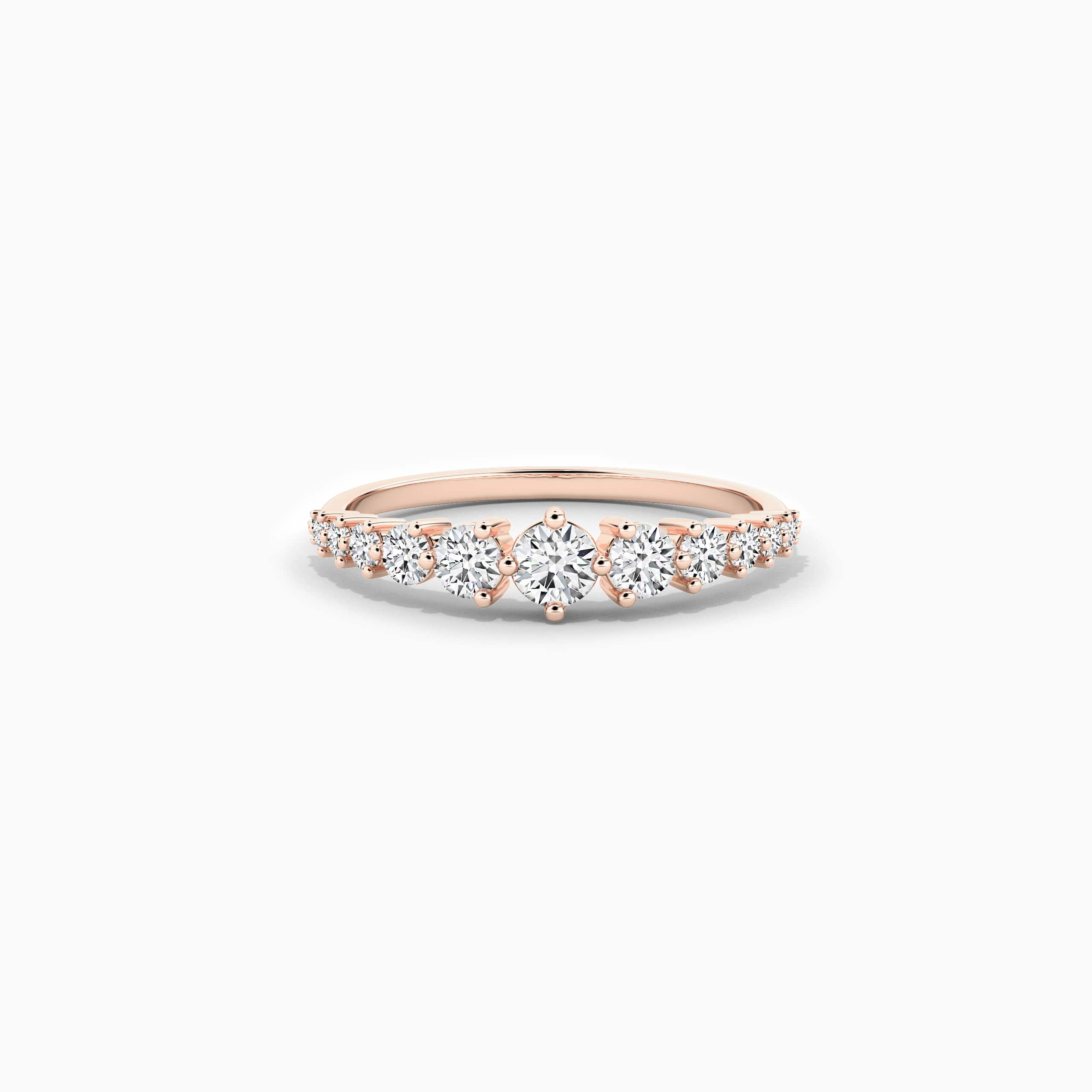 Round Shape Diamond Fashion Ring in Rose Gold 