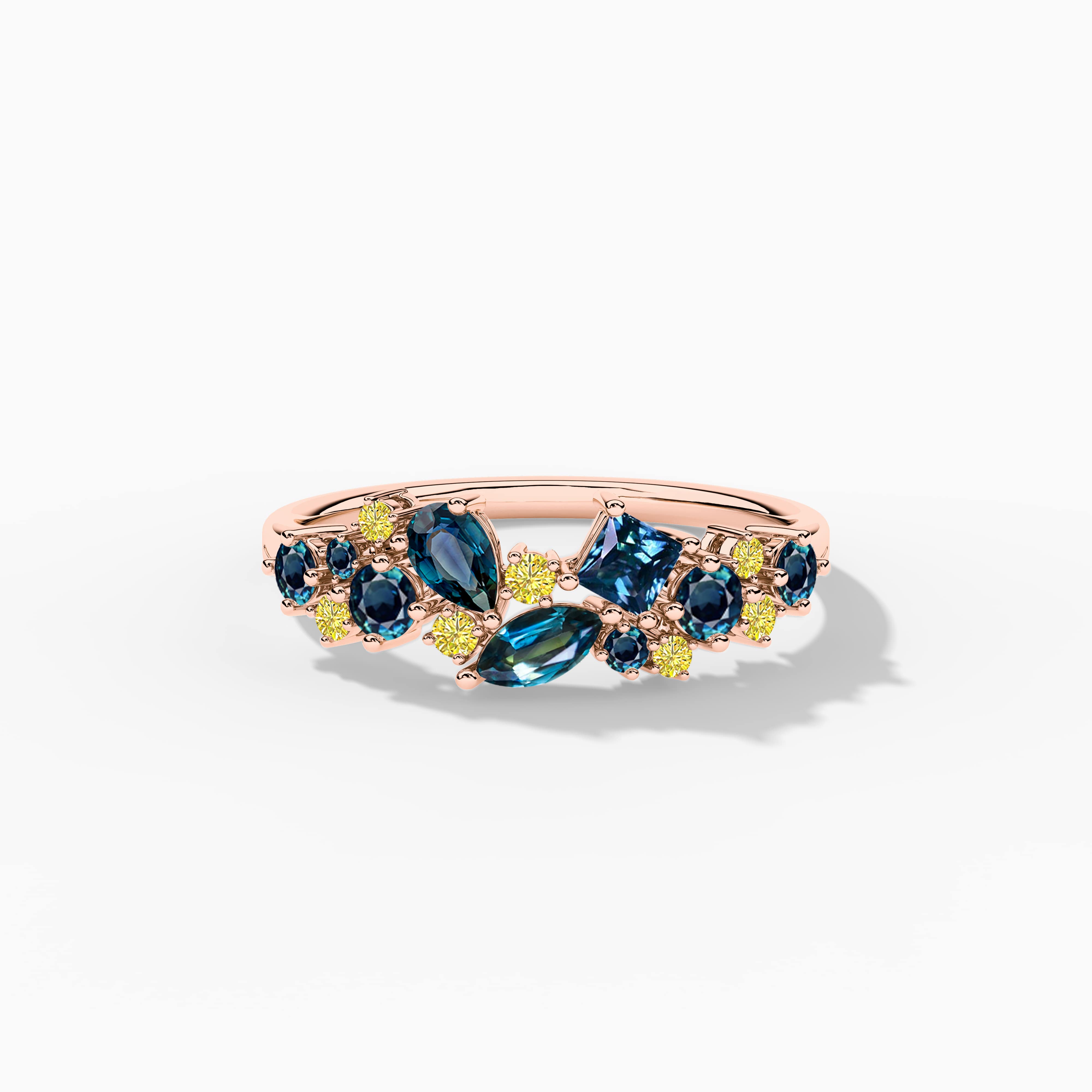 coloured diamonds rings