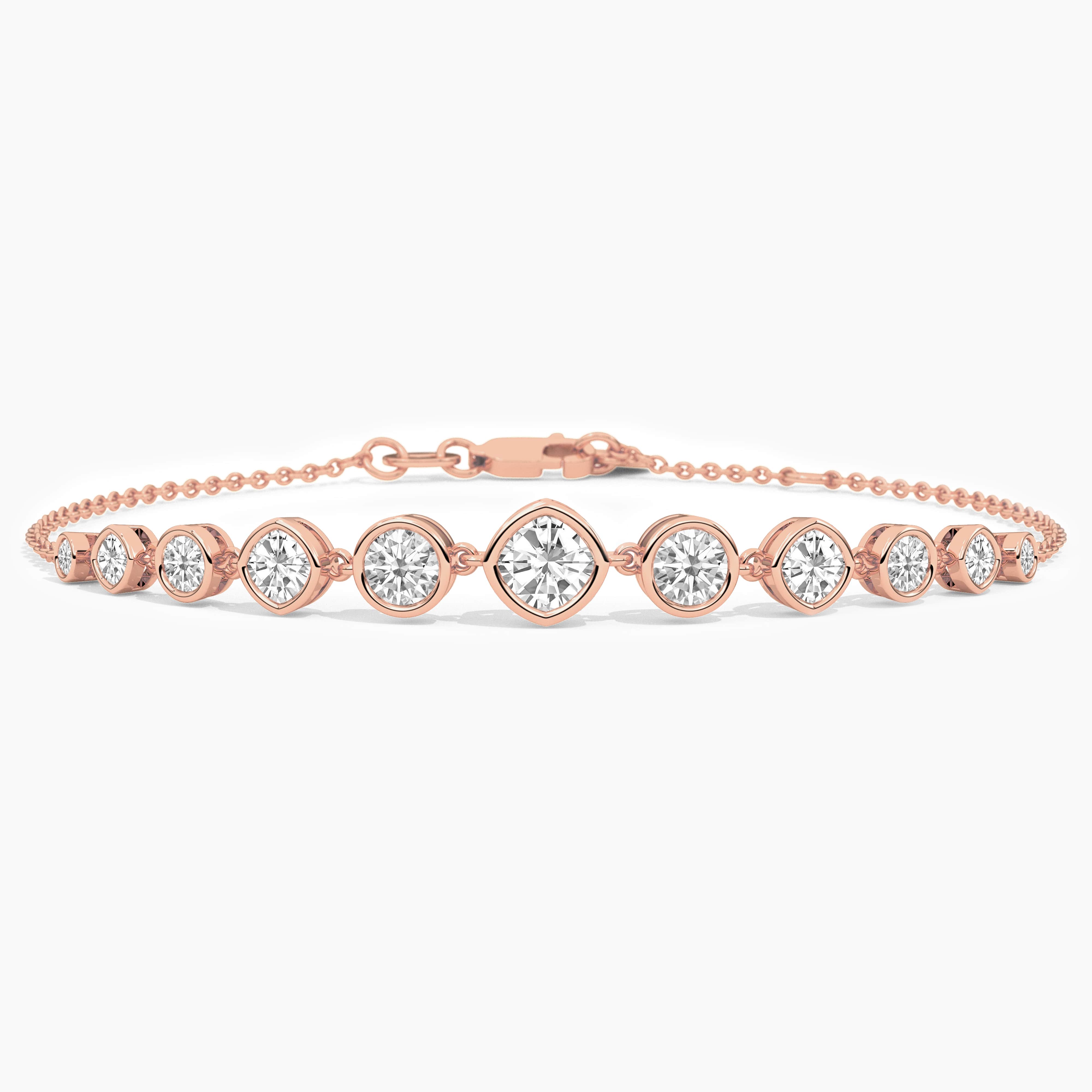 tennis bracelet bezel set