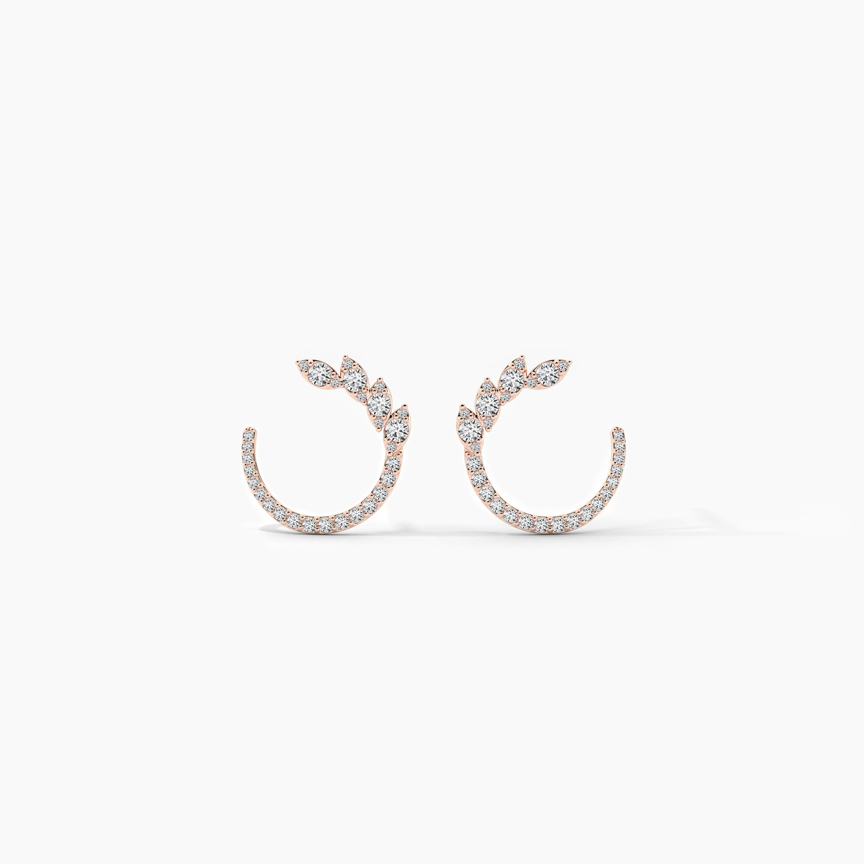 rose gold open hoop earring 