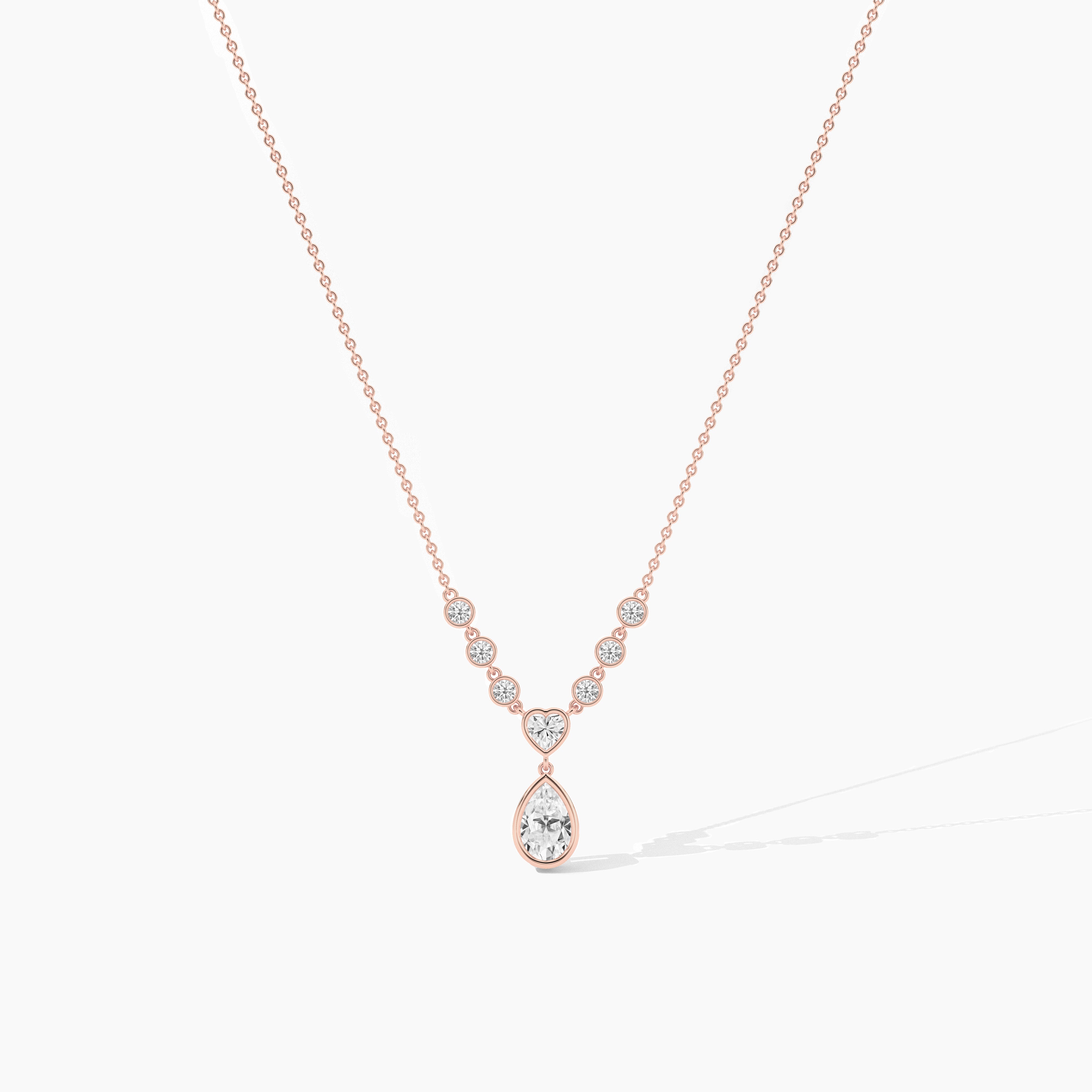 rose gold diamond necklace 