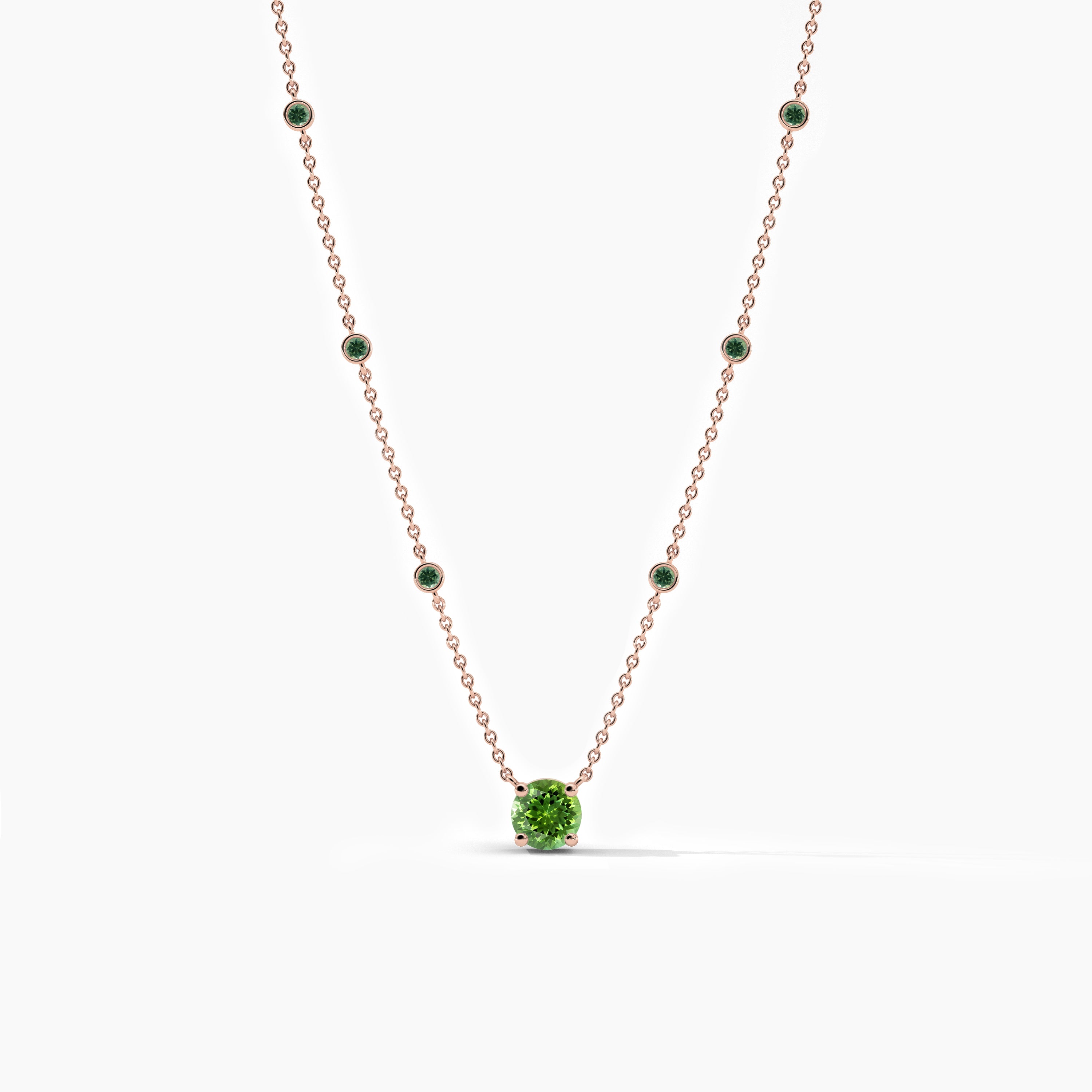 green diamond station necklace