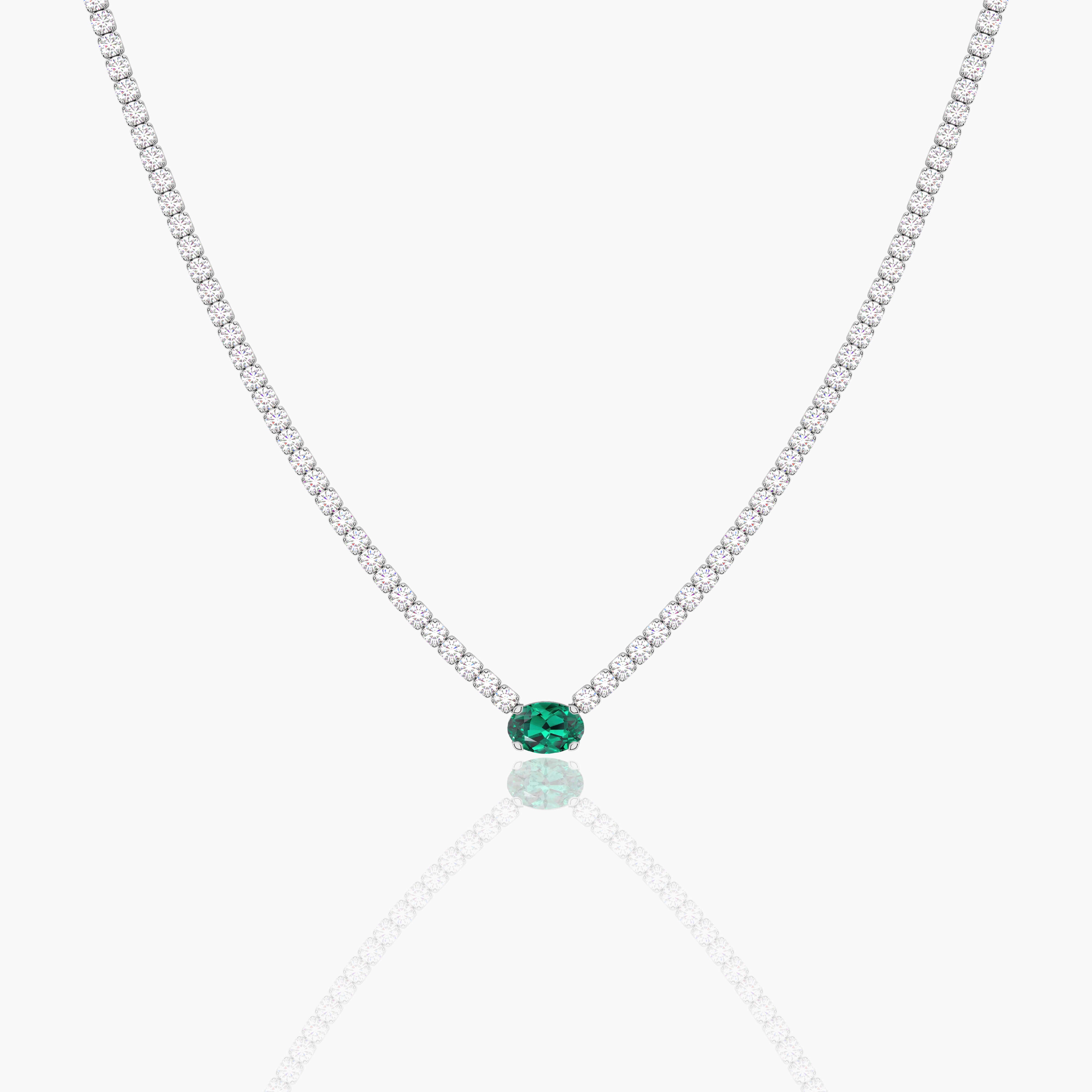 Emerald pendant neckalce