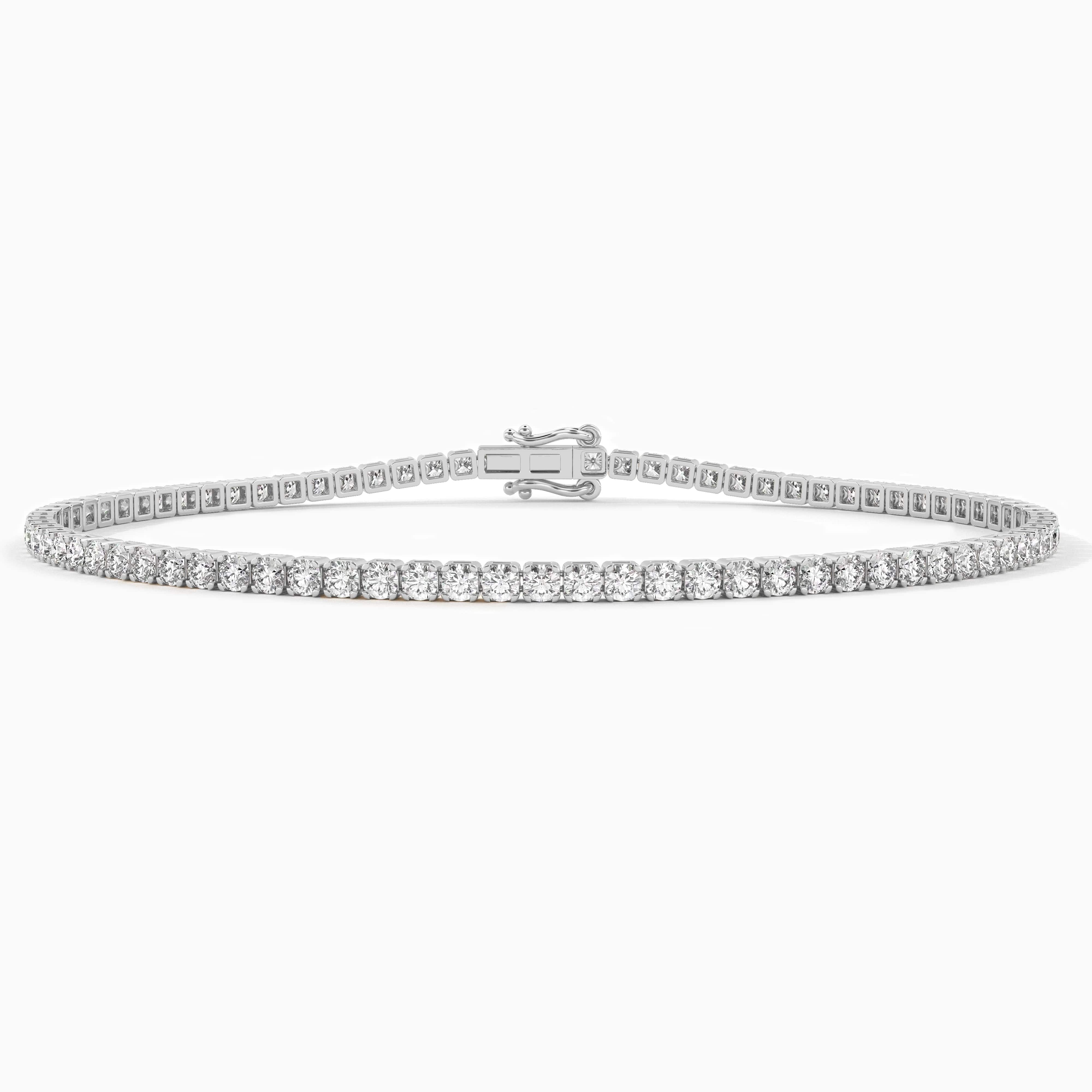 moissanite tennis bracelets in rose gold