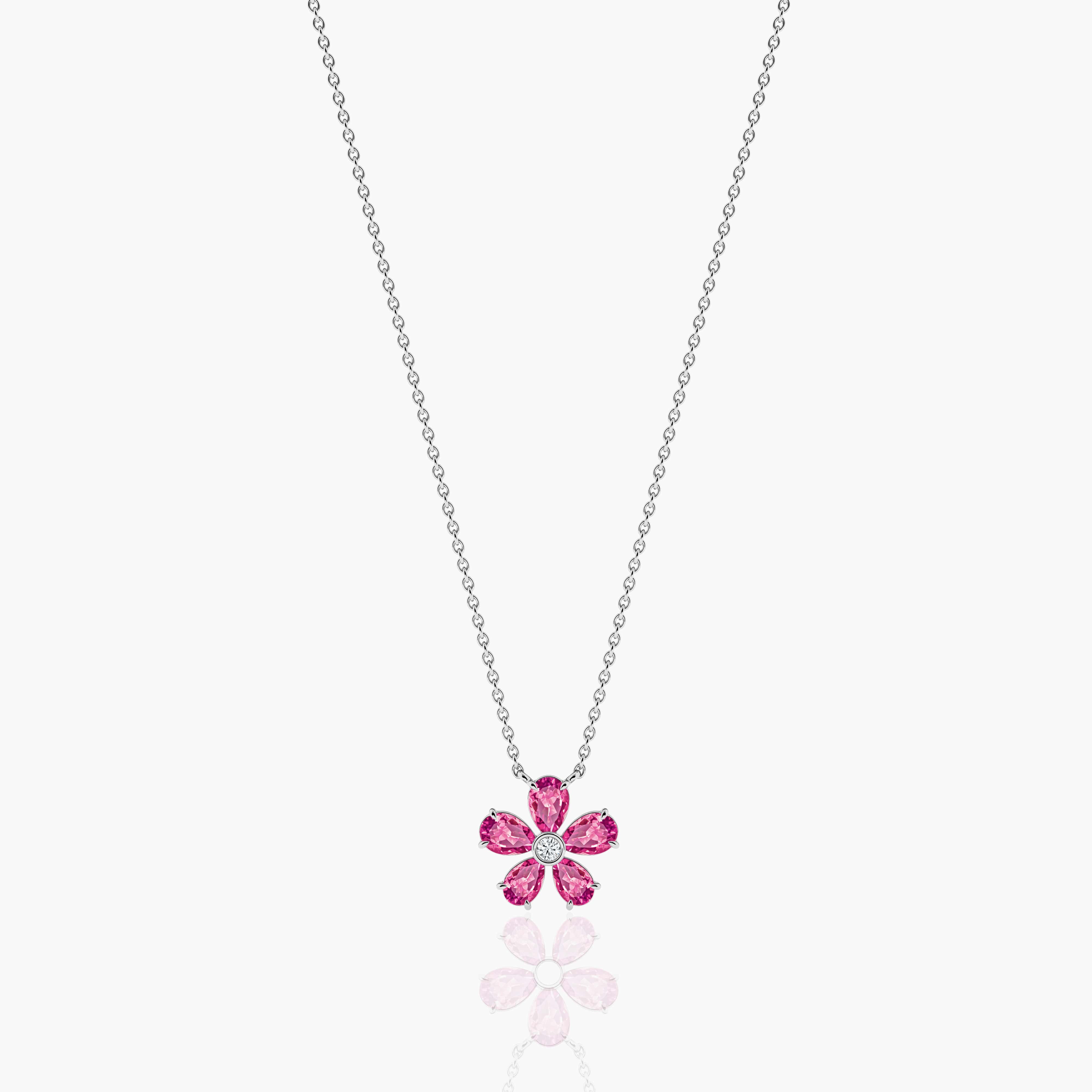 flower necklace pink