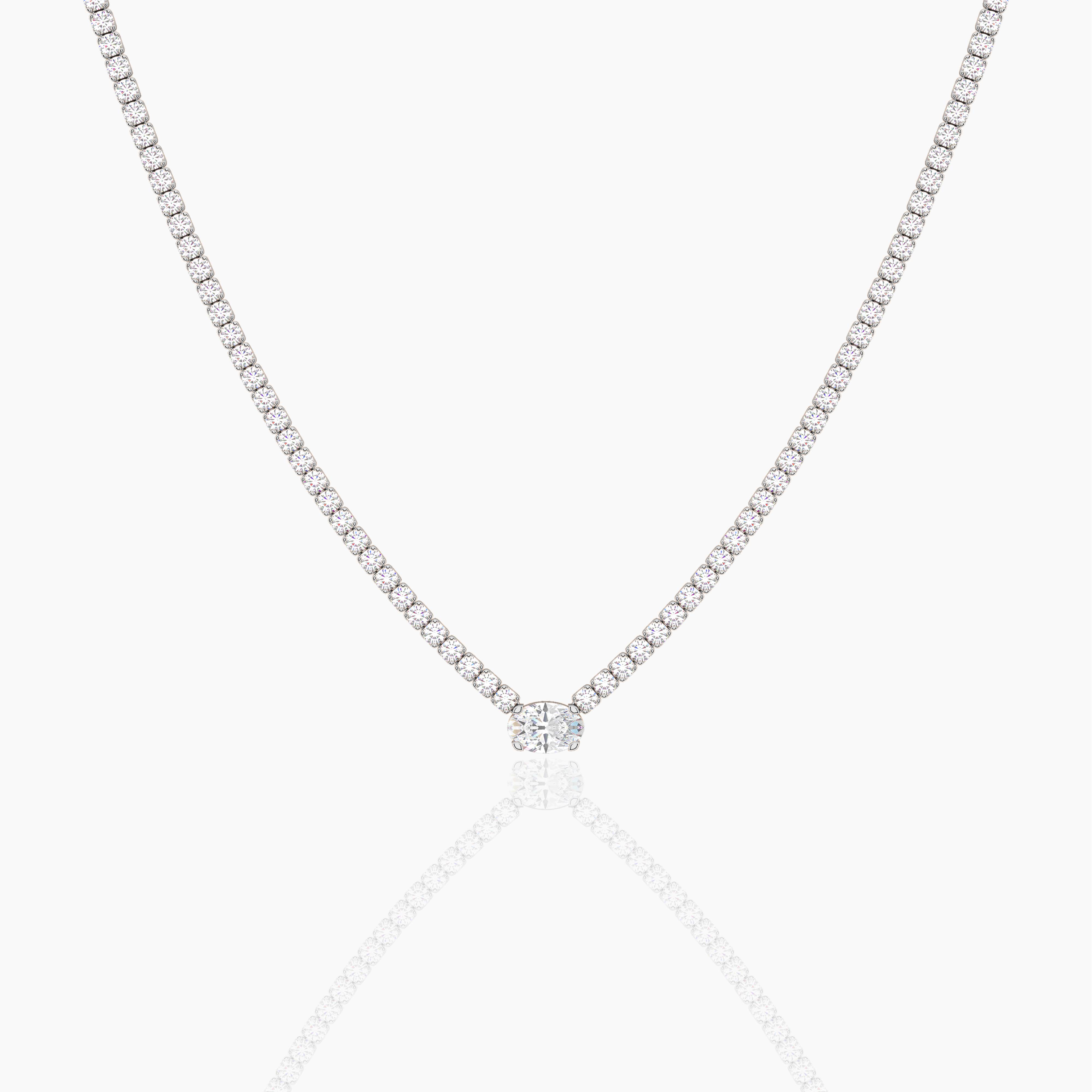 womens diamond tennis necklace