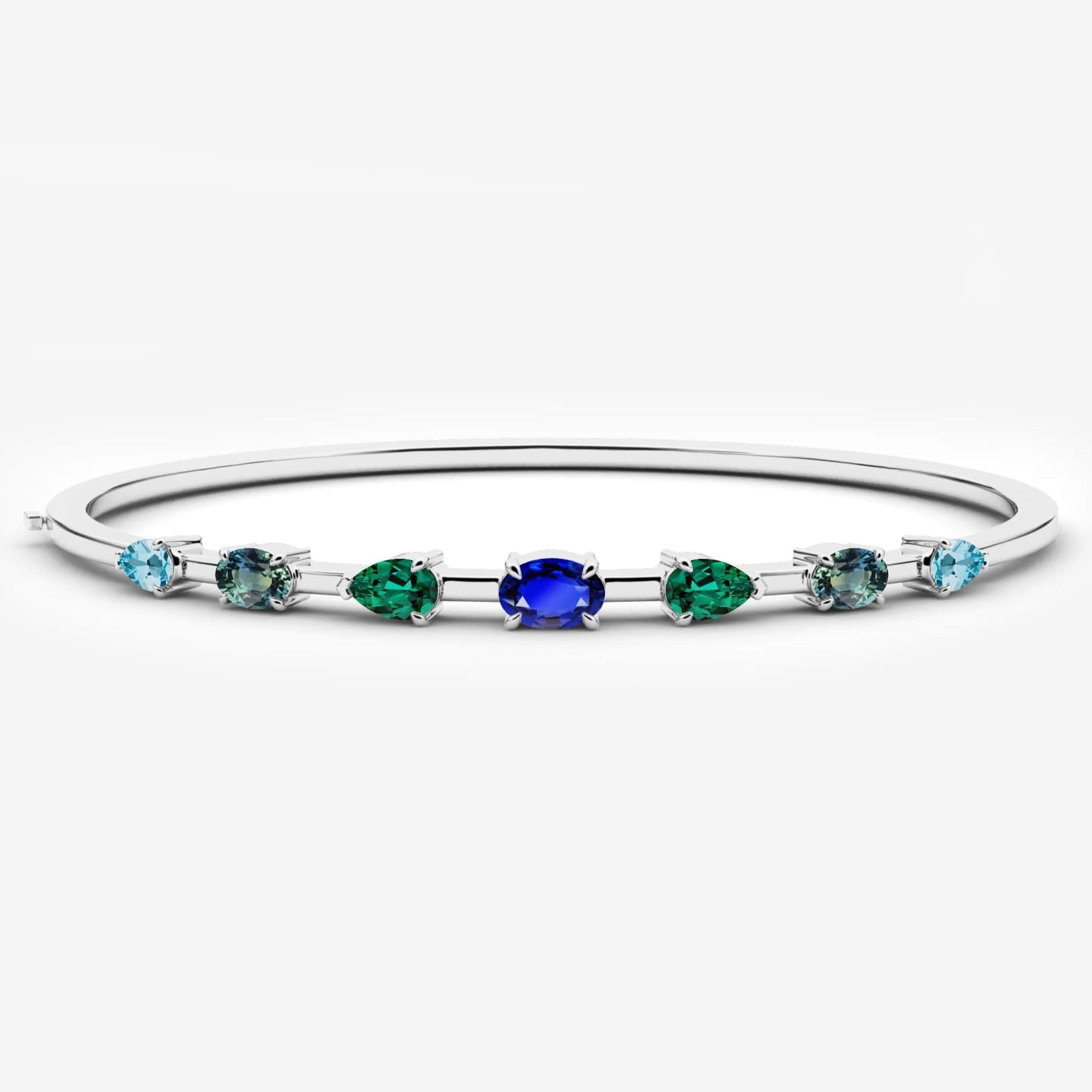bracelets with gemstones in white gold