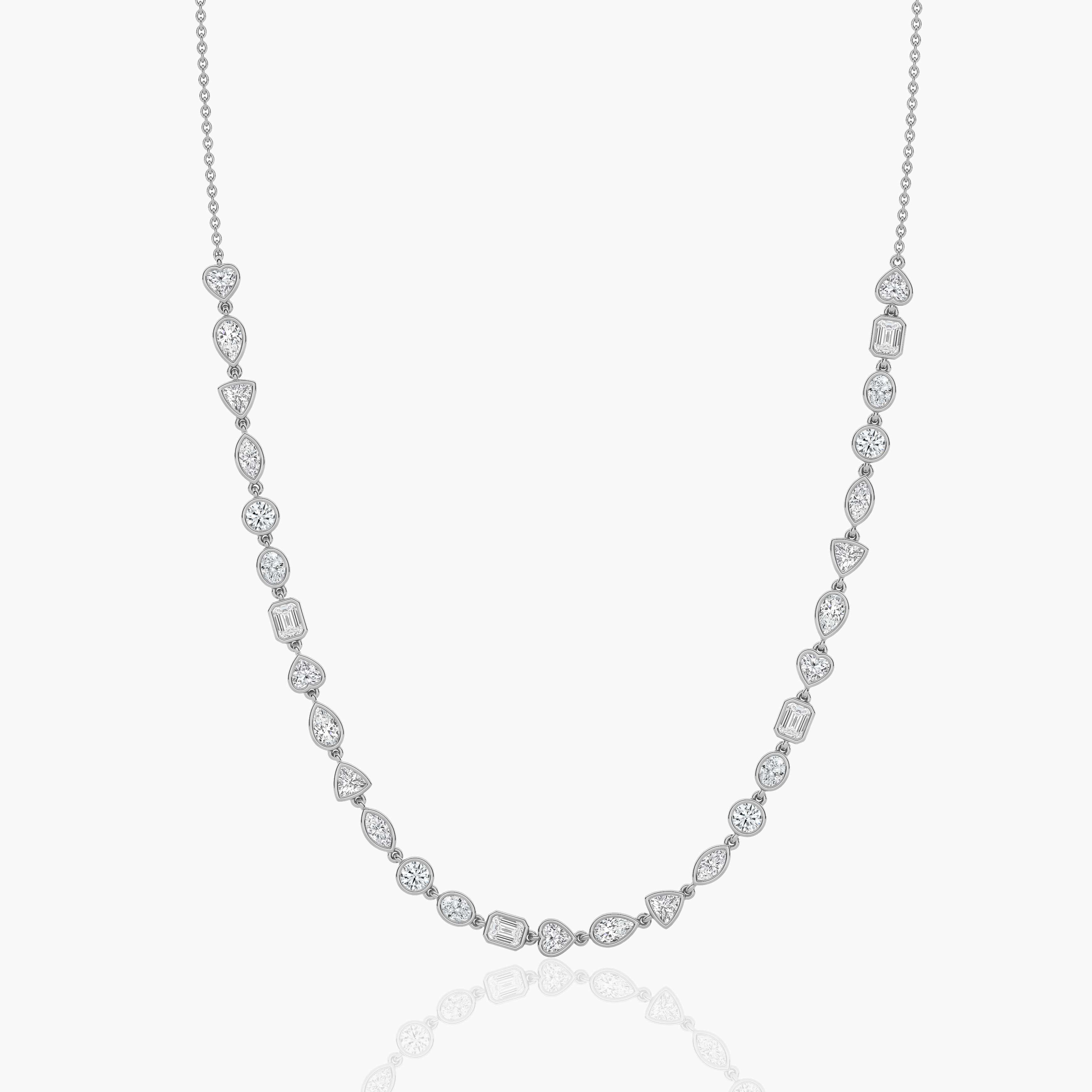 small diamond tennis necklace