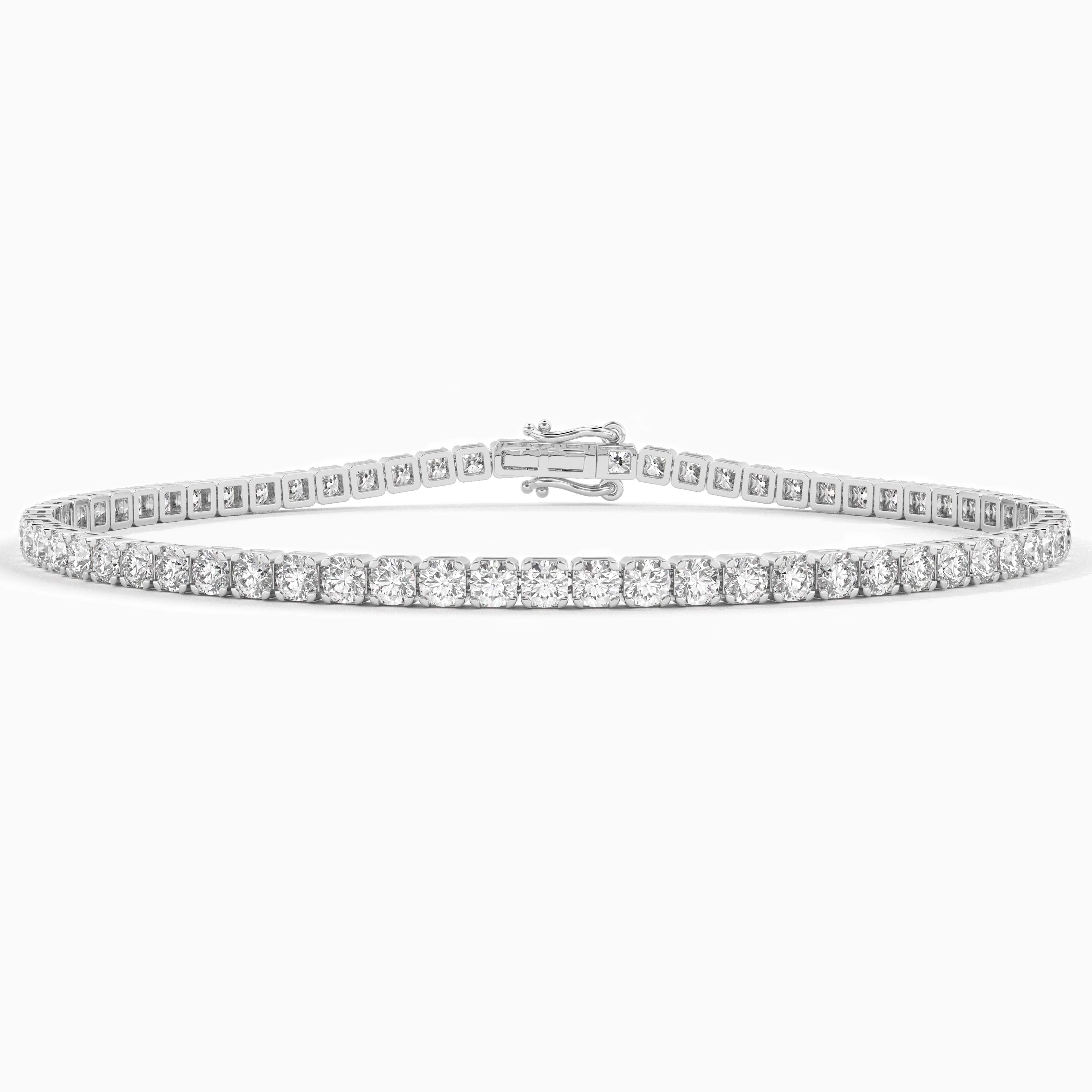 white gold moissanite diamond tennis bracelet