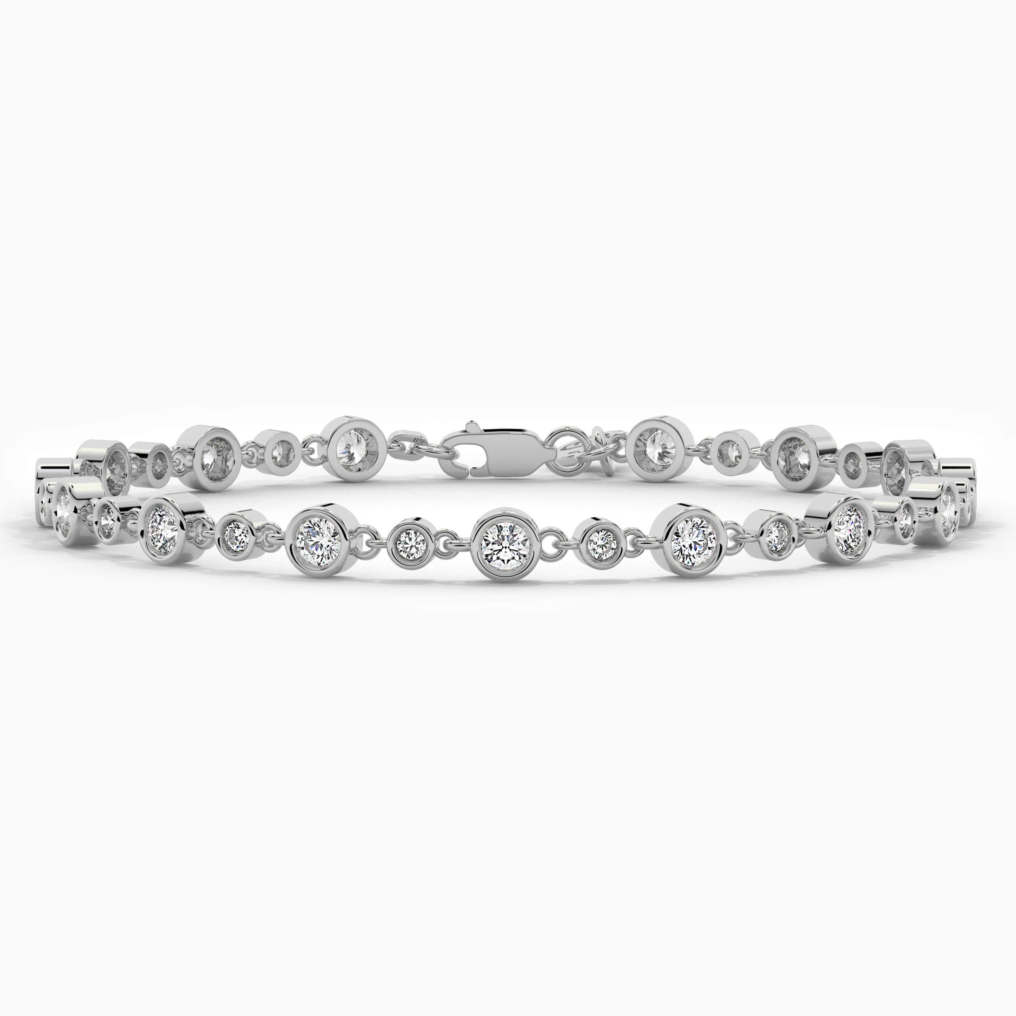 Round Shape Tennis Bracelet In Moissanite Diamond Bracelet For Woman