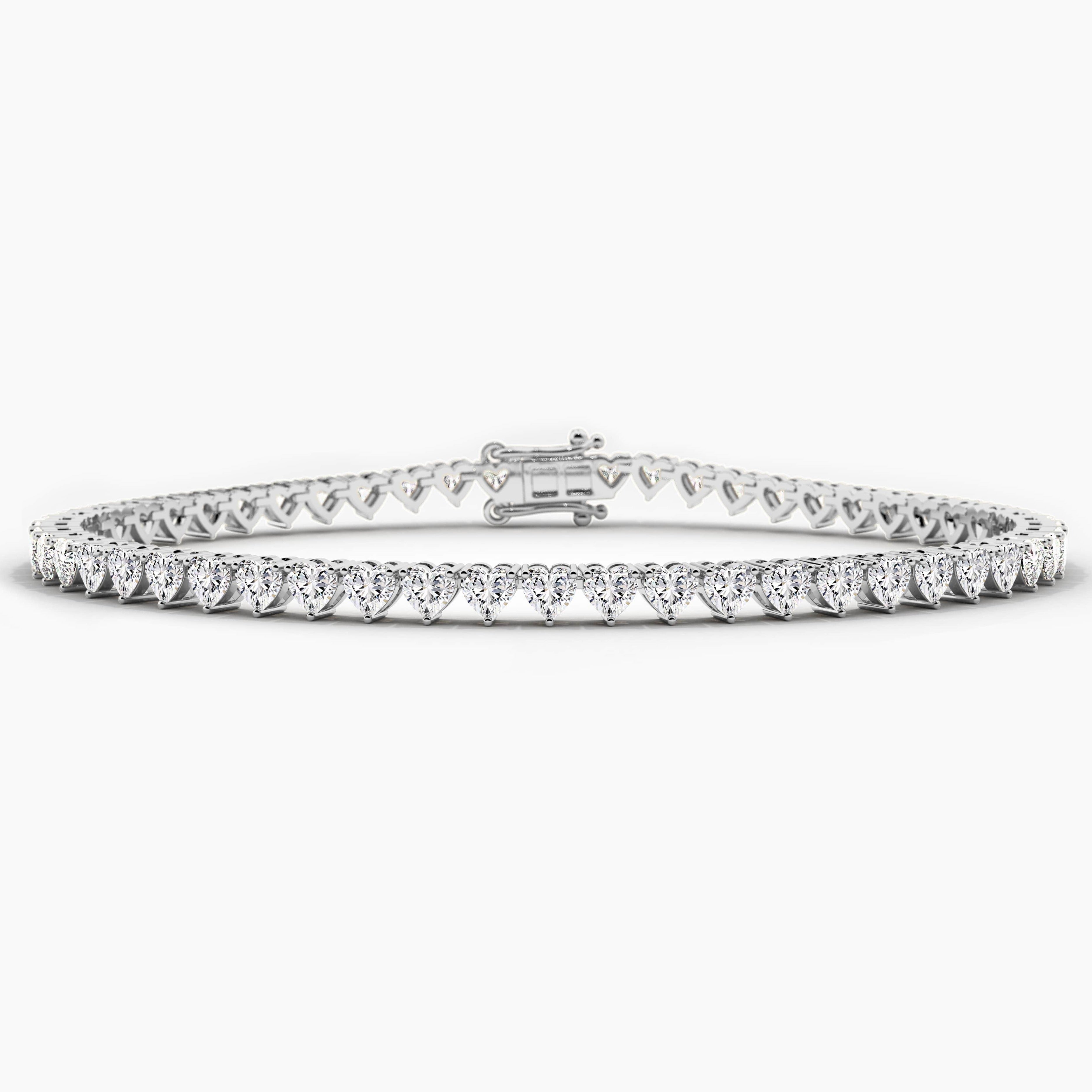 white gold lab grown diamond tennis bracelet 