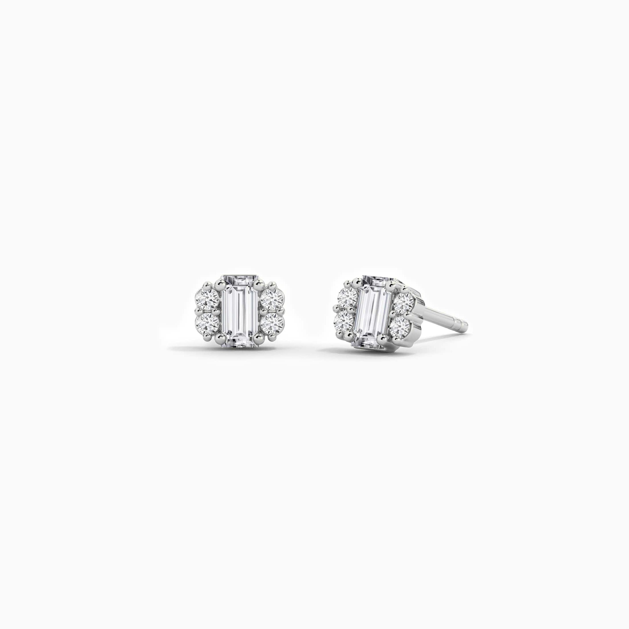 white gold diamond fashion earring 