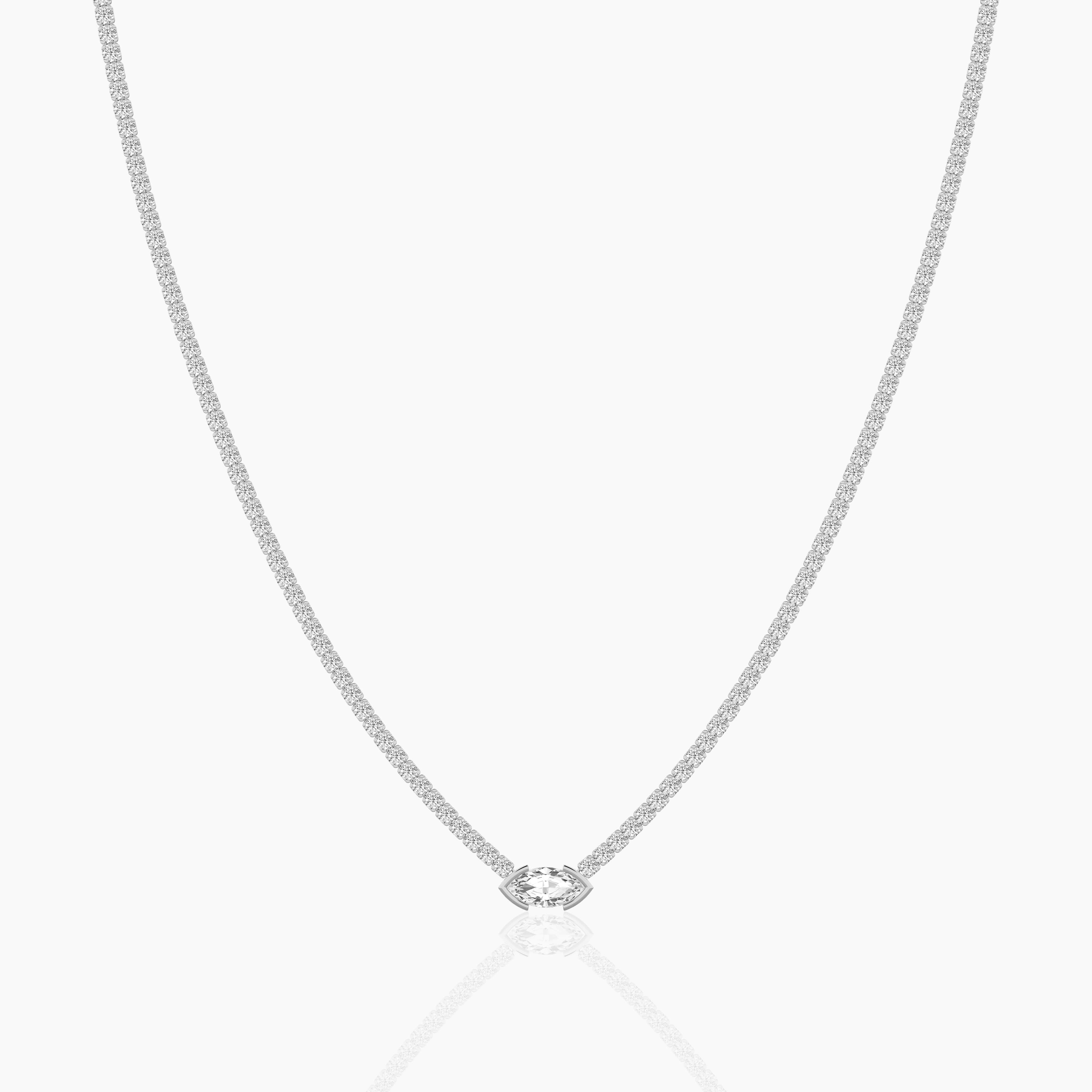 moissanite diamond tennis necklace