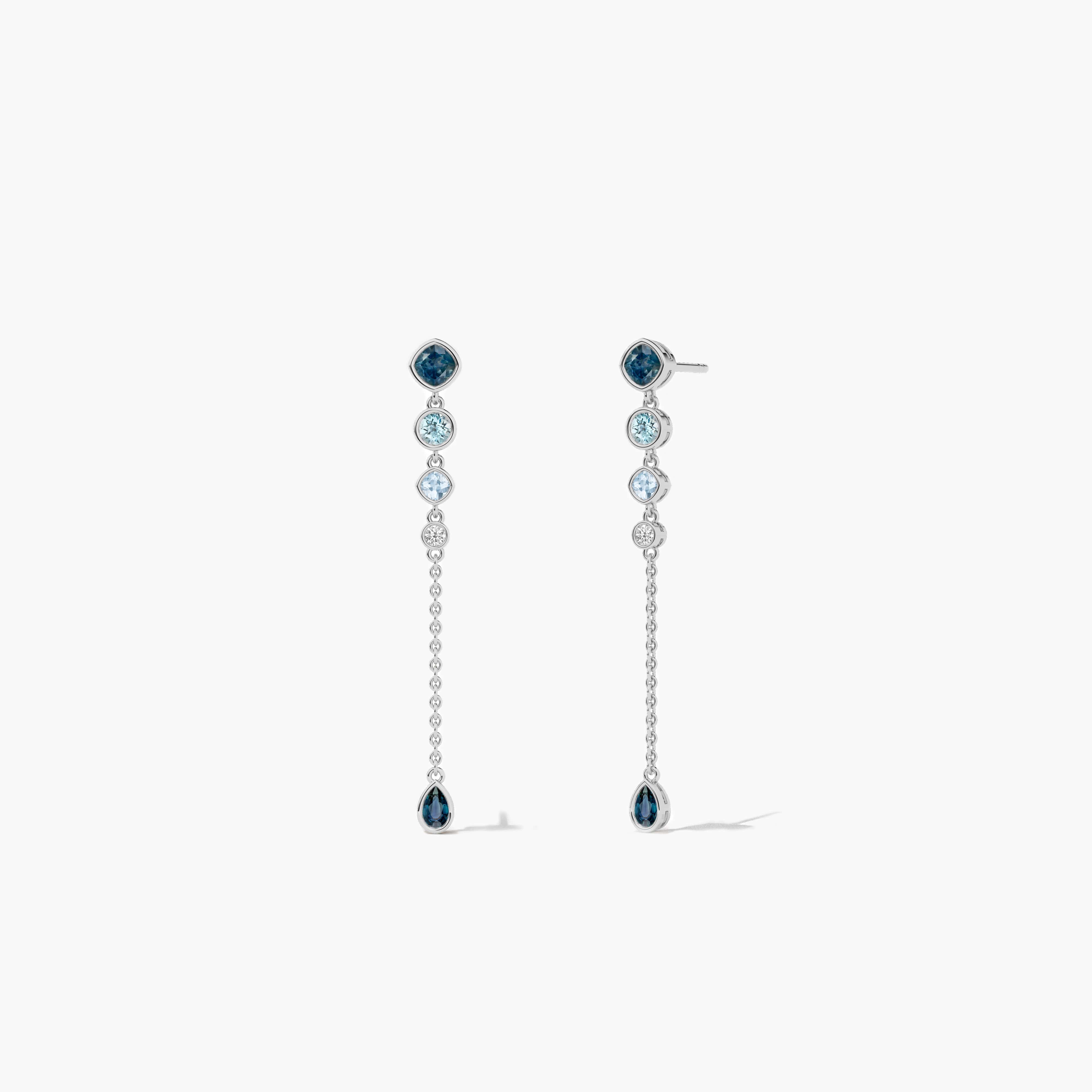 white gold diamond dangle earrings