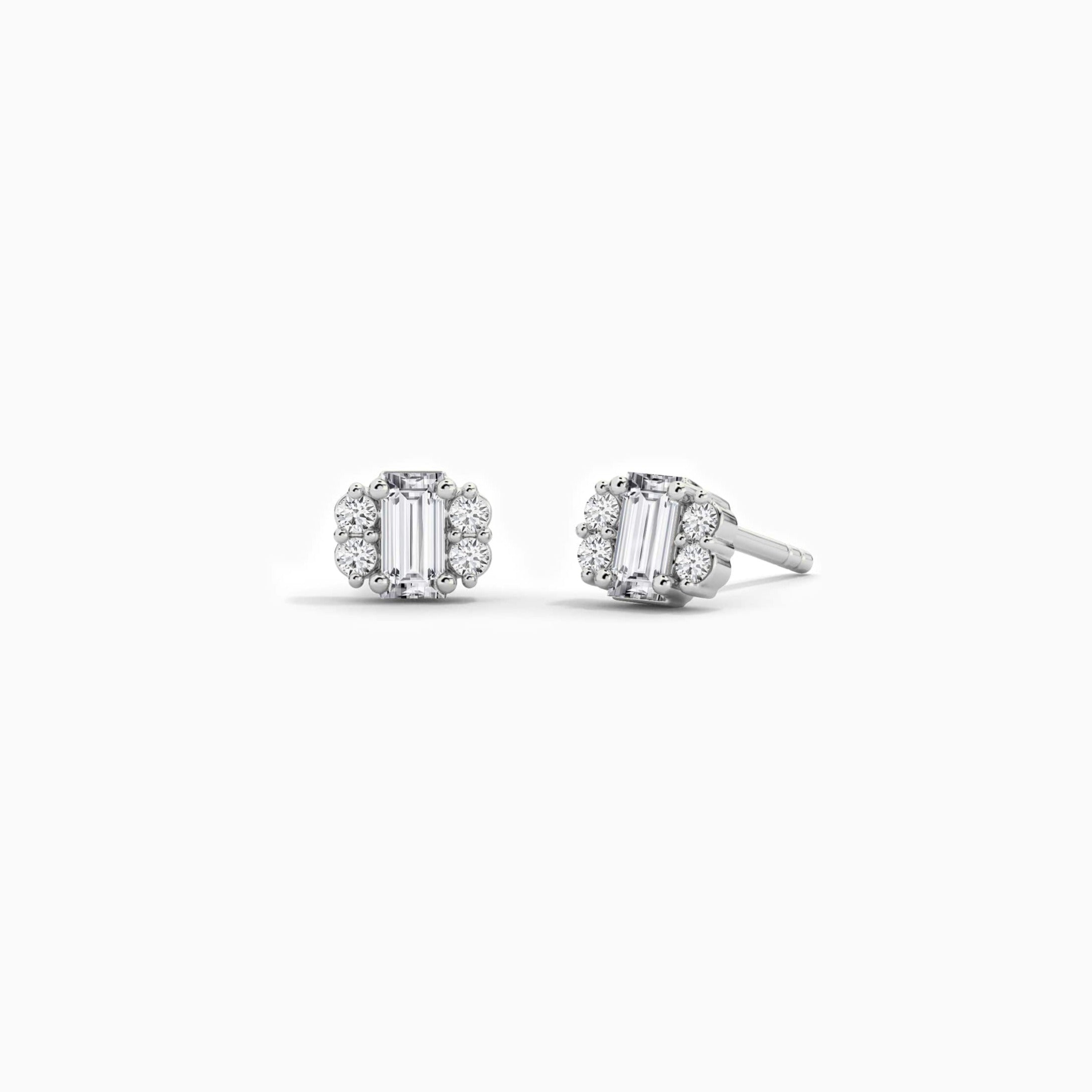 white gold diamond fashion earring 