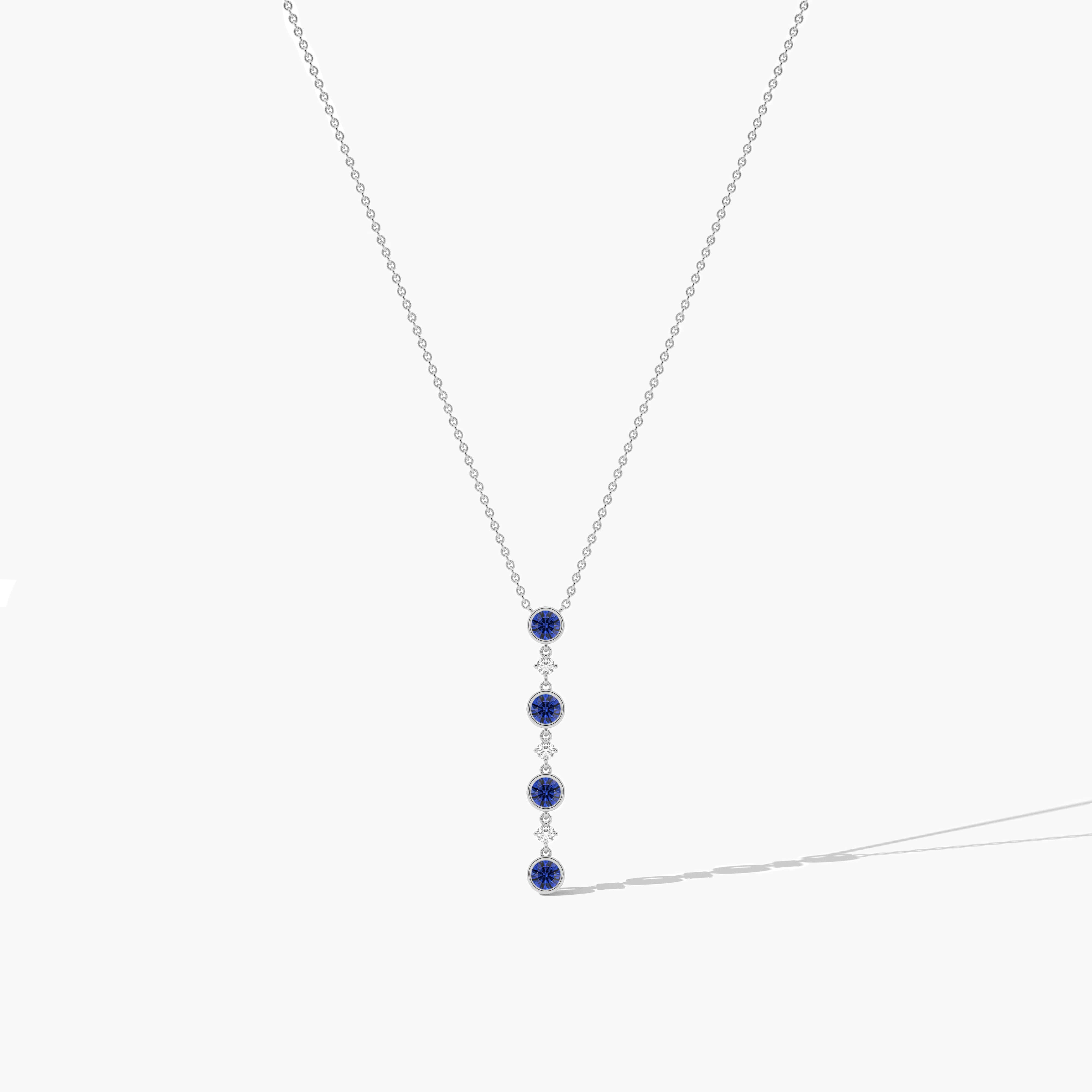 14k blue sapphire fashion necklace 