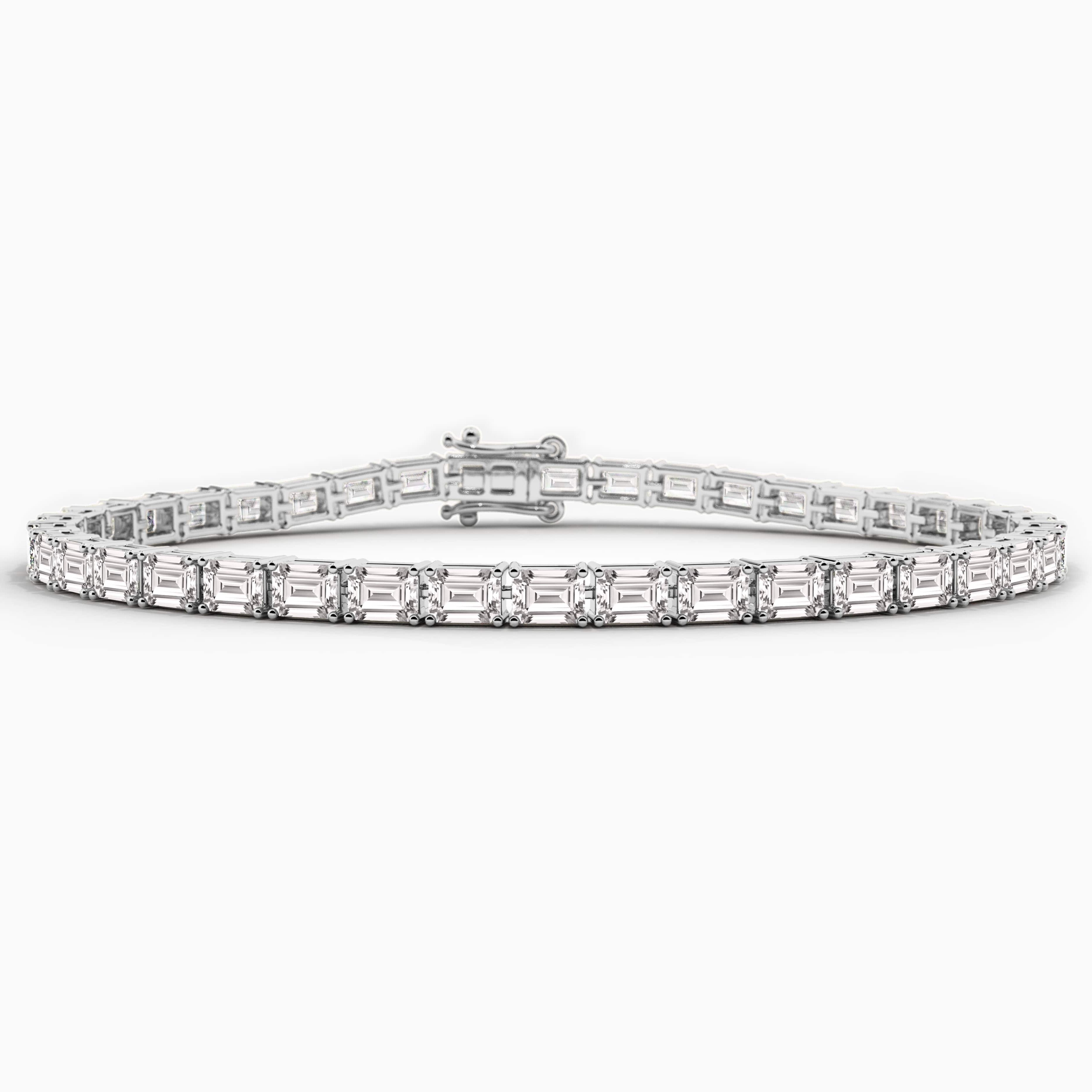 white gold east west diamond tennis bracelet 