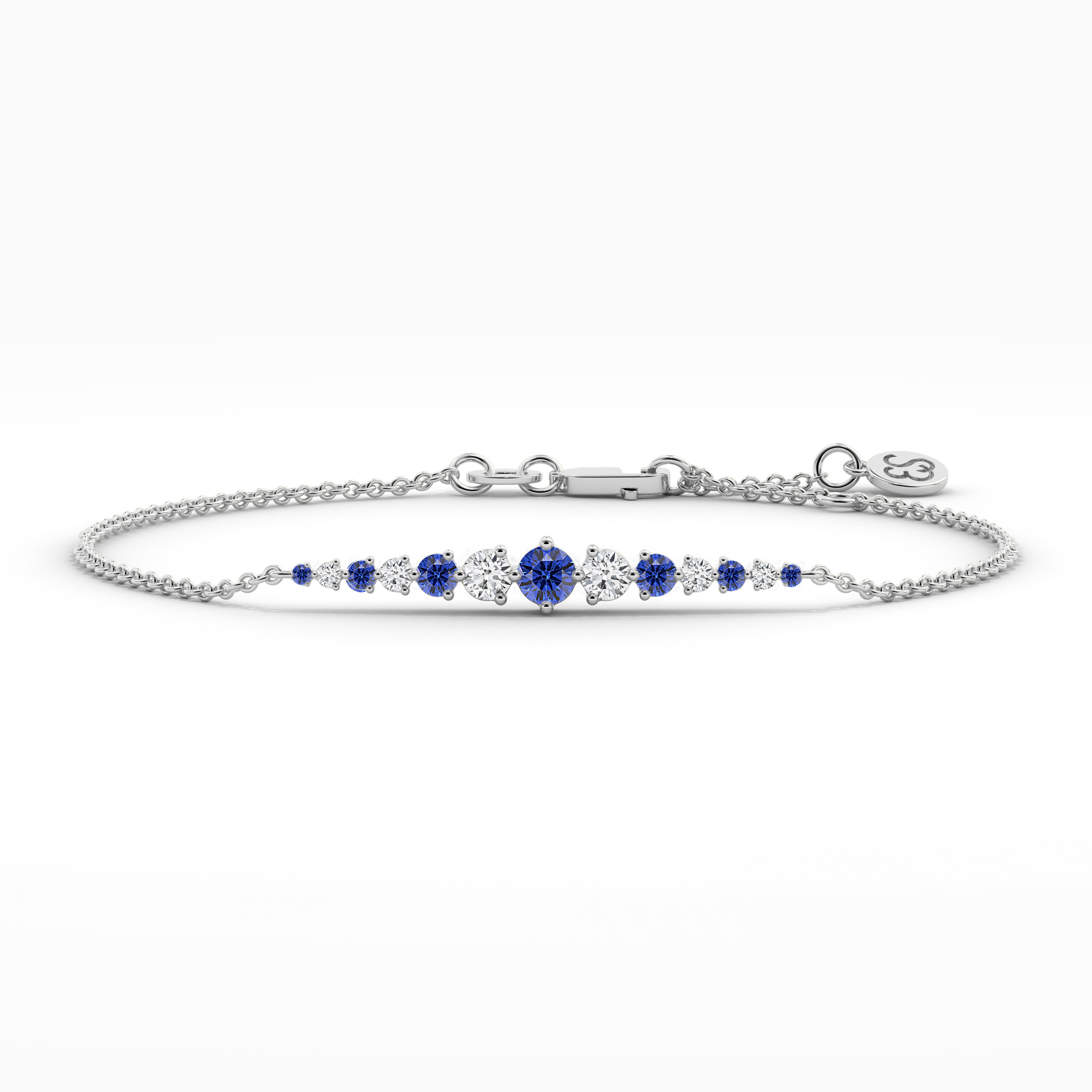 white gold and sapphire bracelet