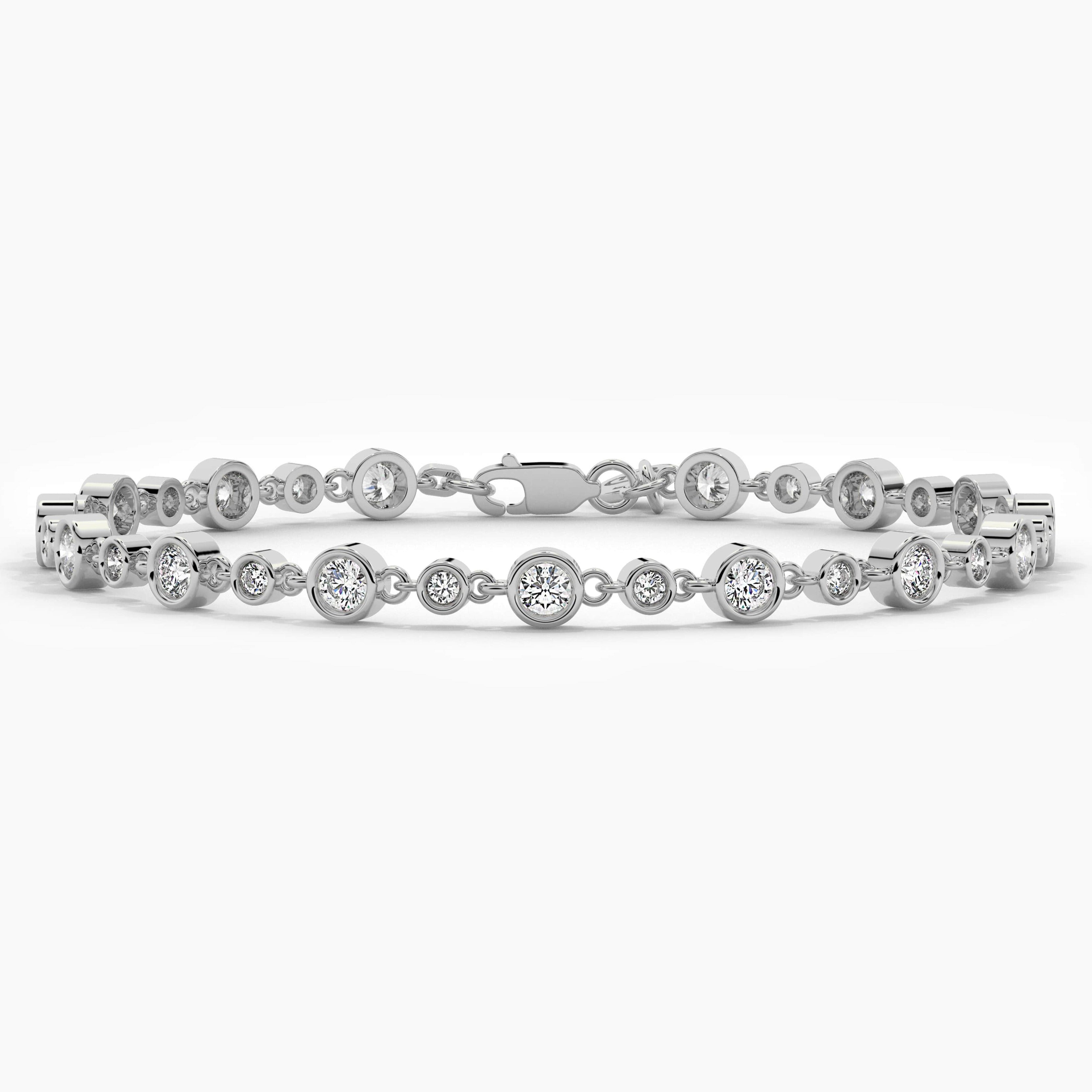 Round Shape Tennis Bracelet In Moissanite Diamond Bracelet For Woman