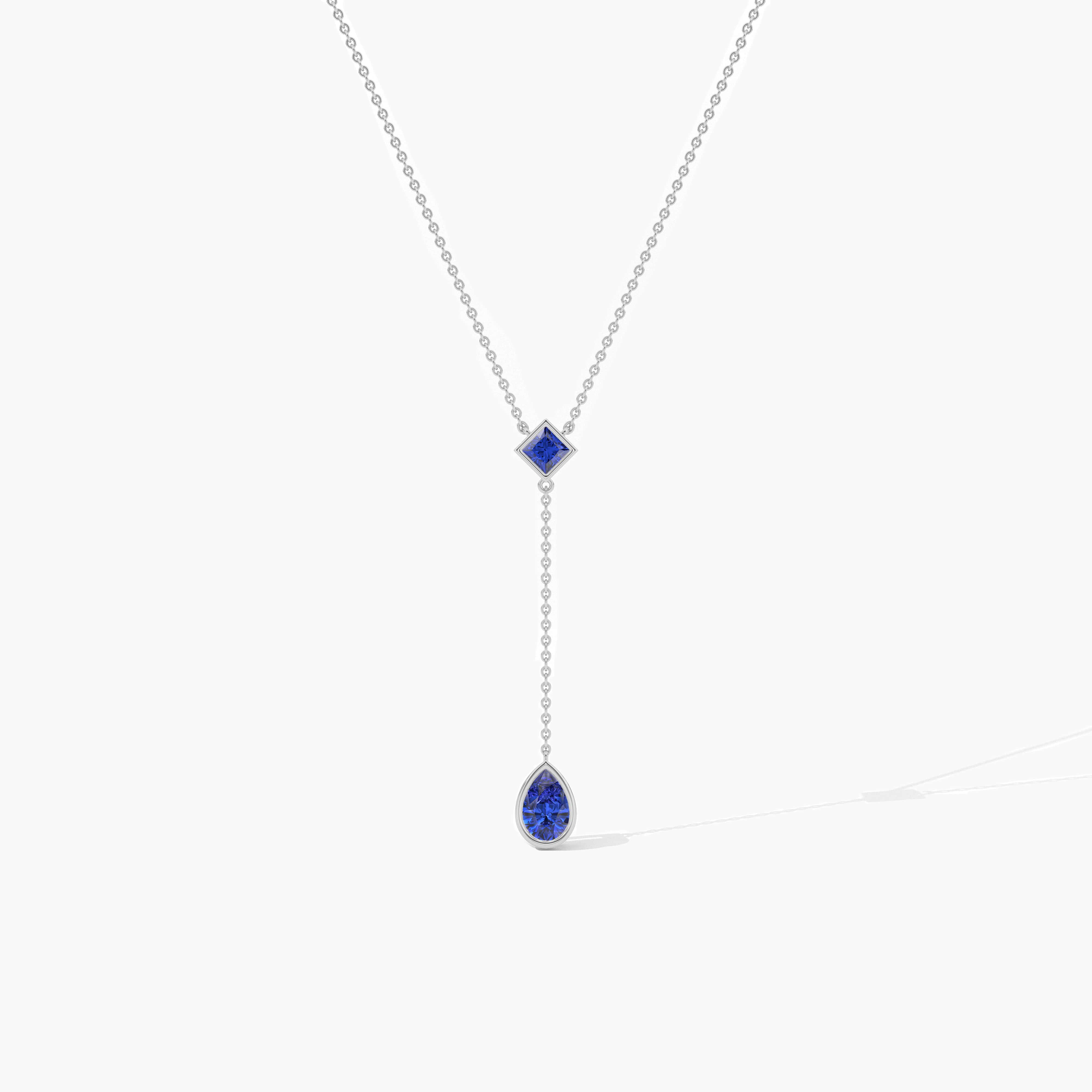 blue sapphire diamond necklace 