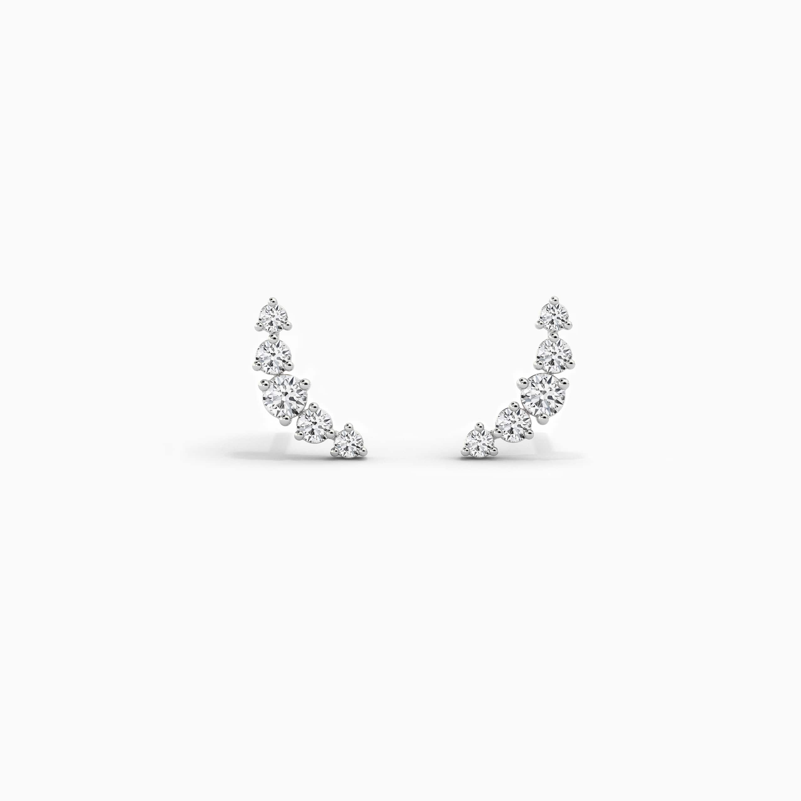 climber earring in white gold 