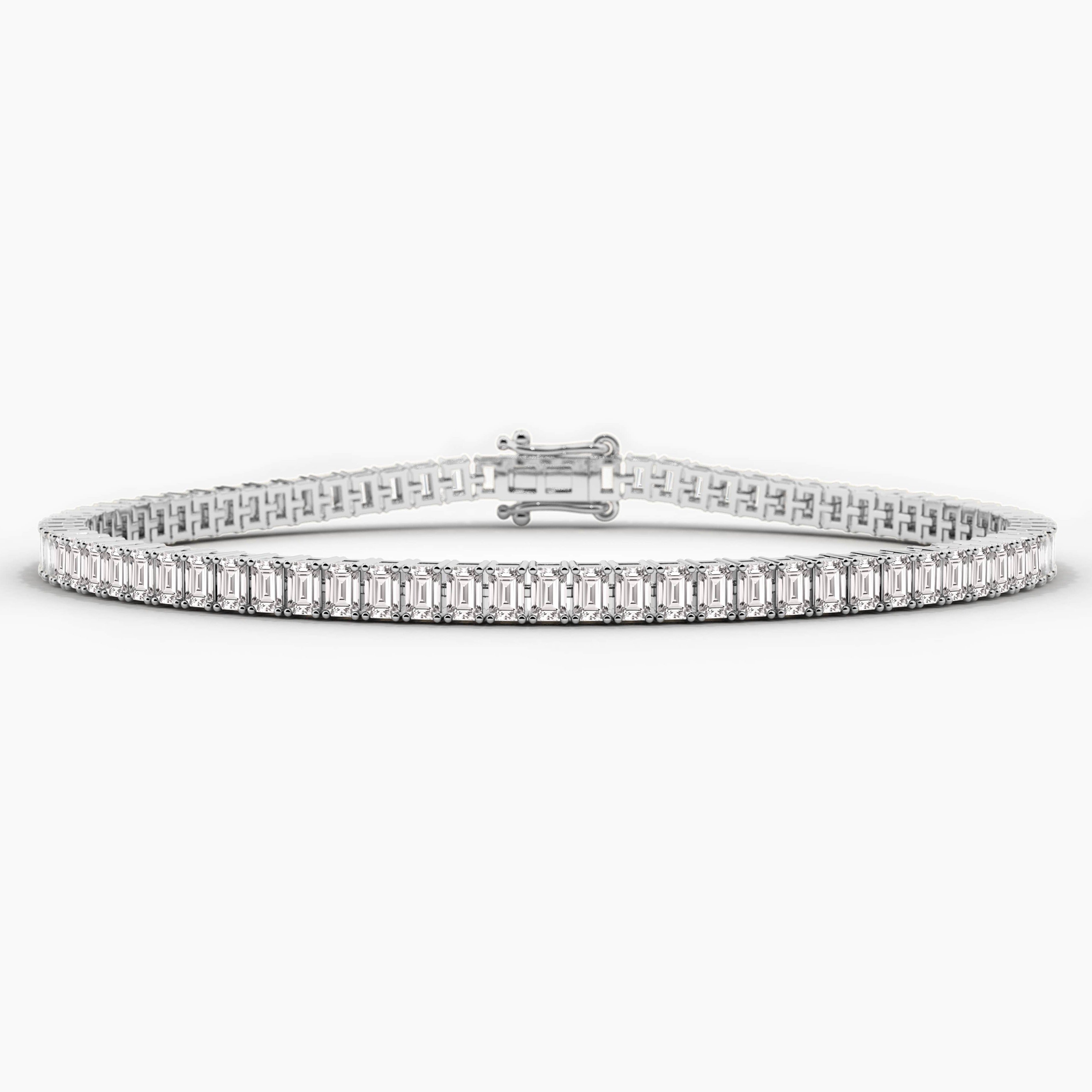 white gold moissanite diamond tennis bracelet 