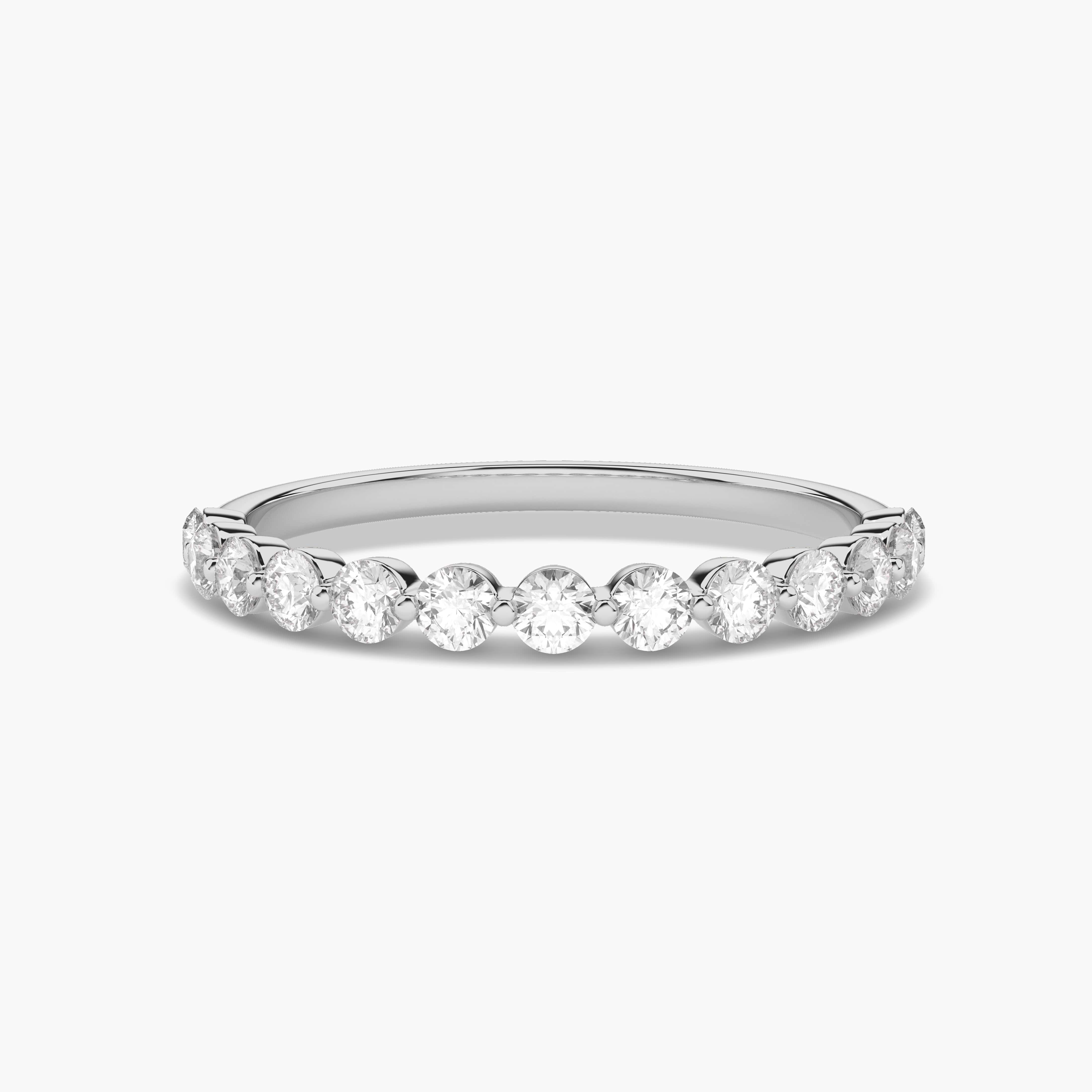 Trio Talk White Gold Diamond Studded Ring