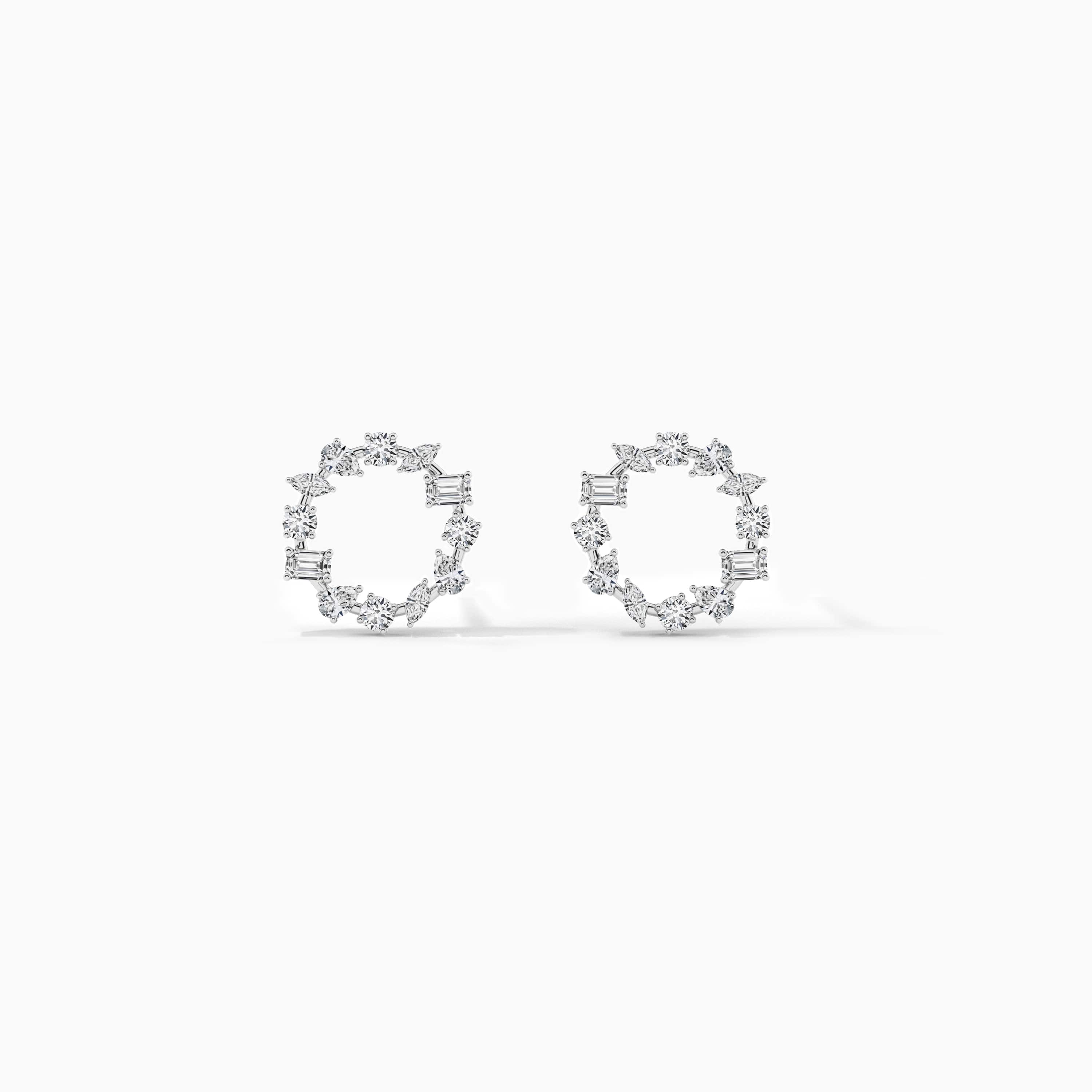 lab grown diamond hoop earring 