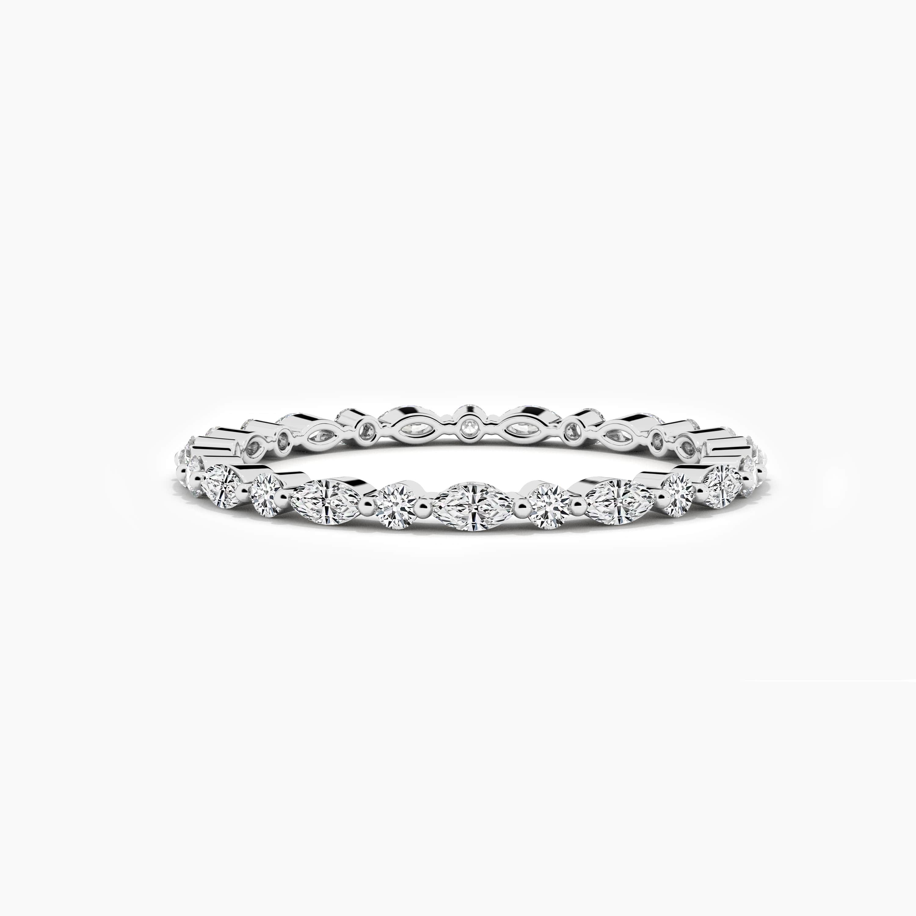 eternity wedding band in white gold 