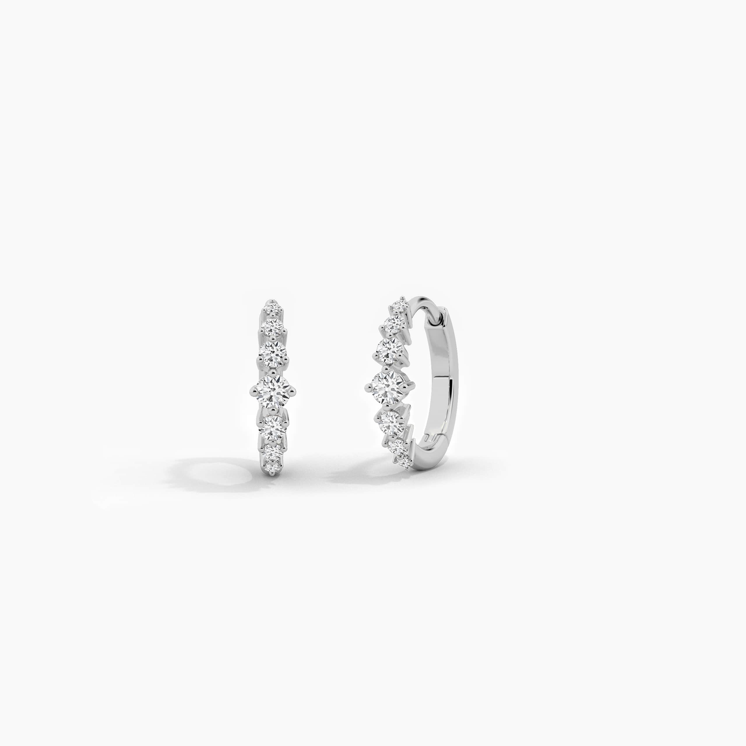 white gold hoop earring 